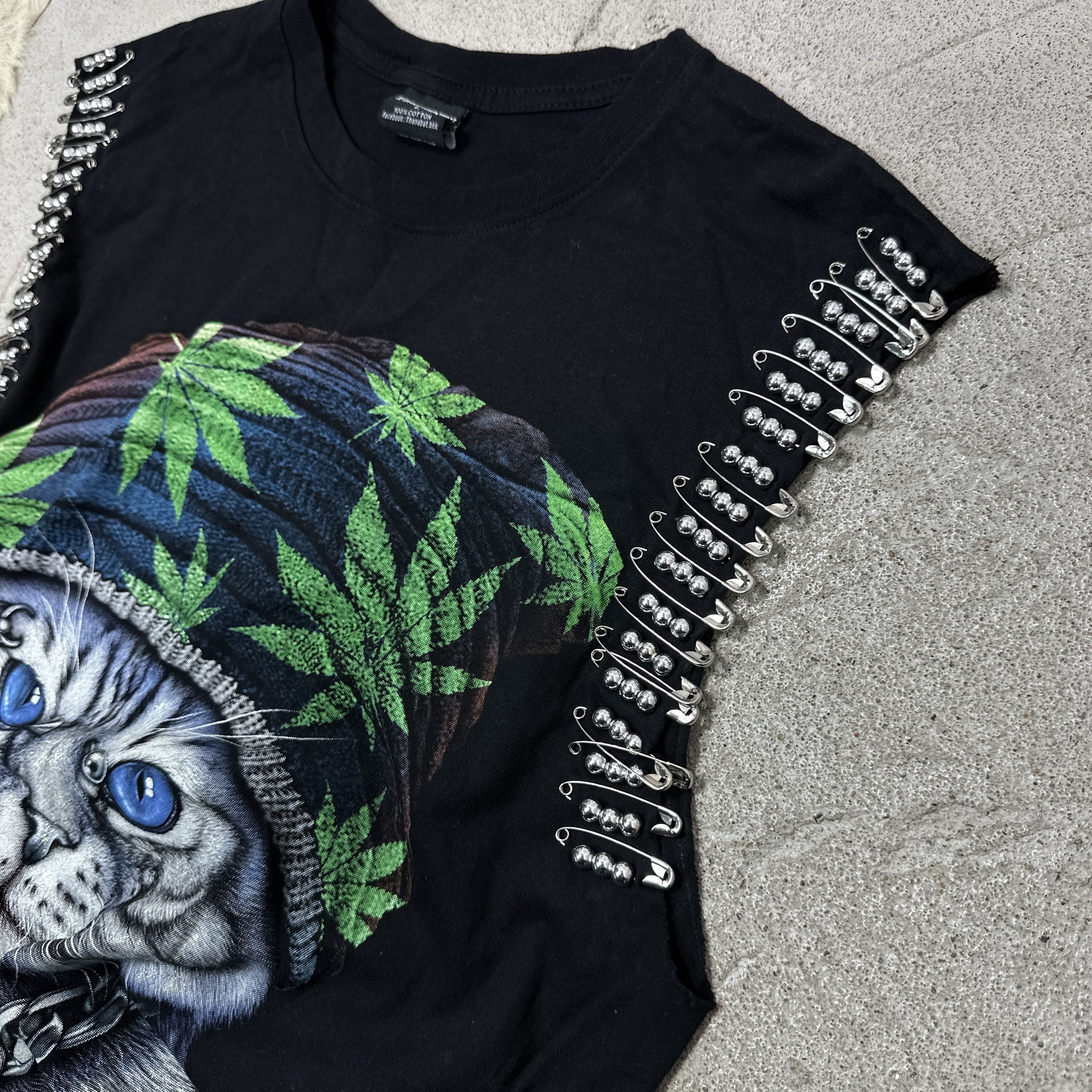 Vintage Vintage Grunge Cat Punk Printed Tank Top Y2K Size US L / EU 52-54 / 3 - 5 Thumbnail