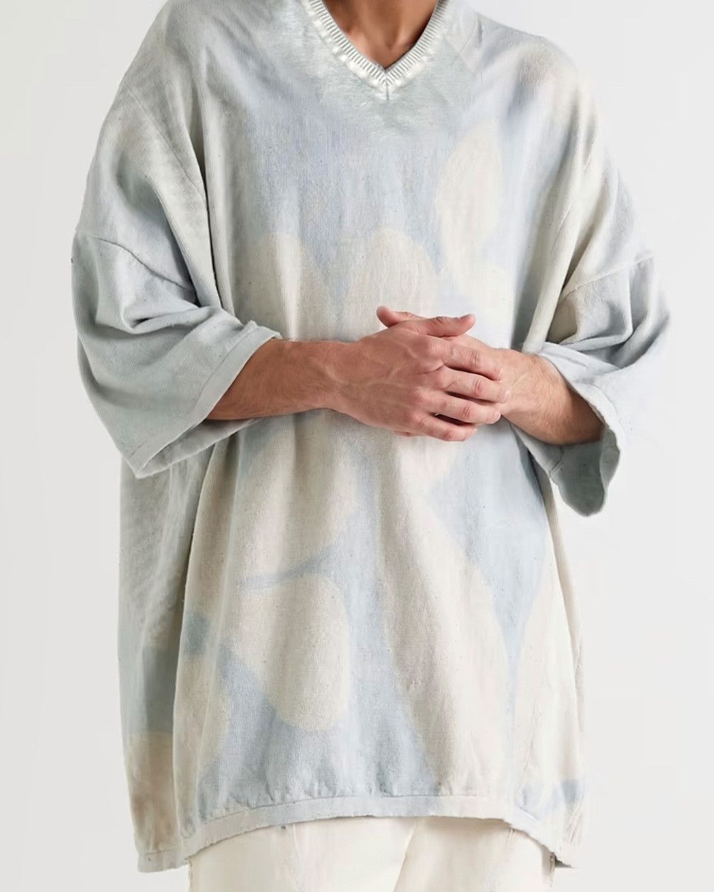 11.11 / eleven eleven Natural Indigo Handwoven Oversized Tunic Size US L / EU 52-54 / 3 - 1 Thumbnail