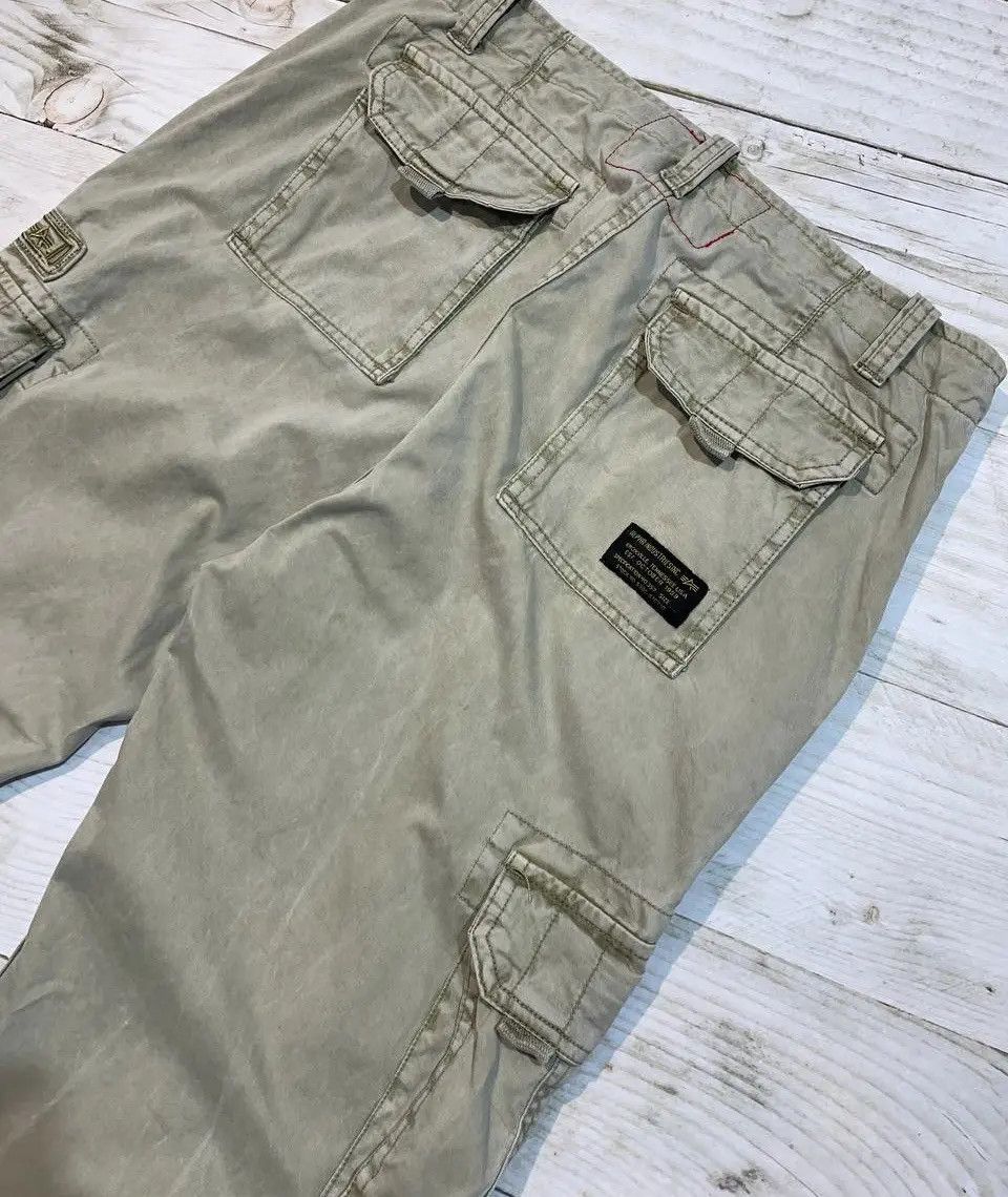 Alpha Industries Vintage Alpha Industries Cargo Pants Military Army Size US 33 - 3 Thumbnail