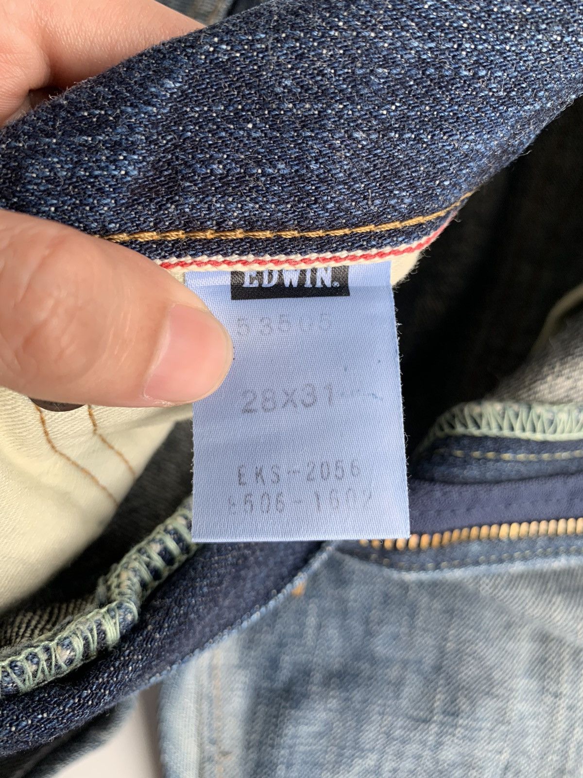 Edwin × Kapital × Vintage EDWIN SELVEDGE REDLINE JAPANESE DISTRESSED DENIM Size US 29 - 22 Thumbnail