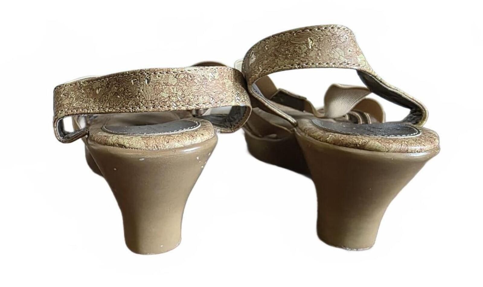 Other Soft Style Hush Puppies Womens 7.5 Beige Wedge Sandals Comfy Size US 7.5 / IT 37.5 - 4 Thumbnail