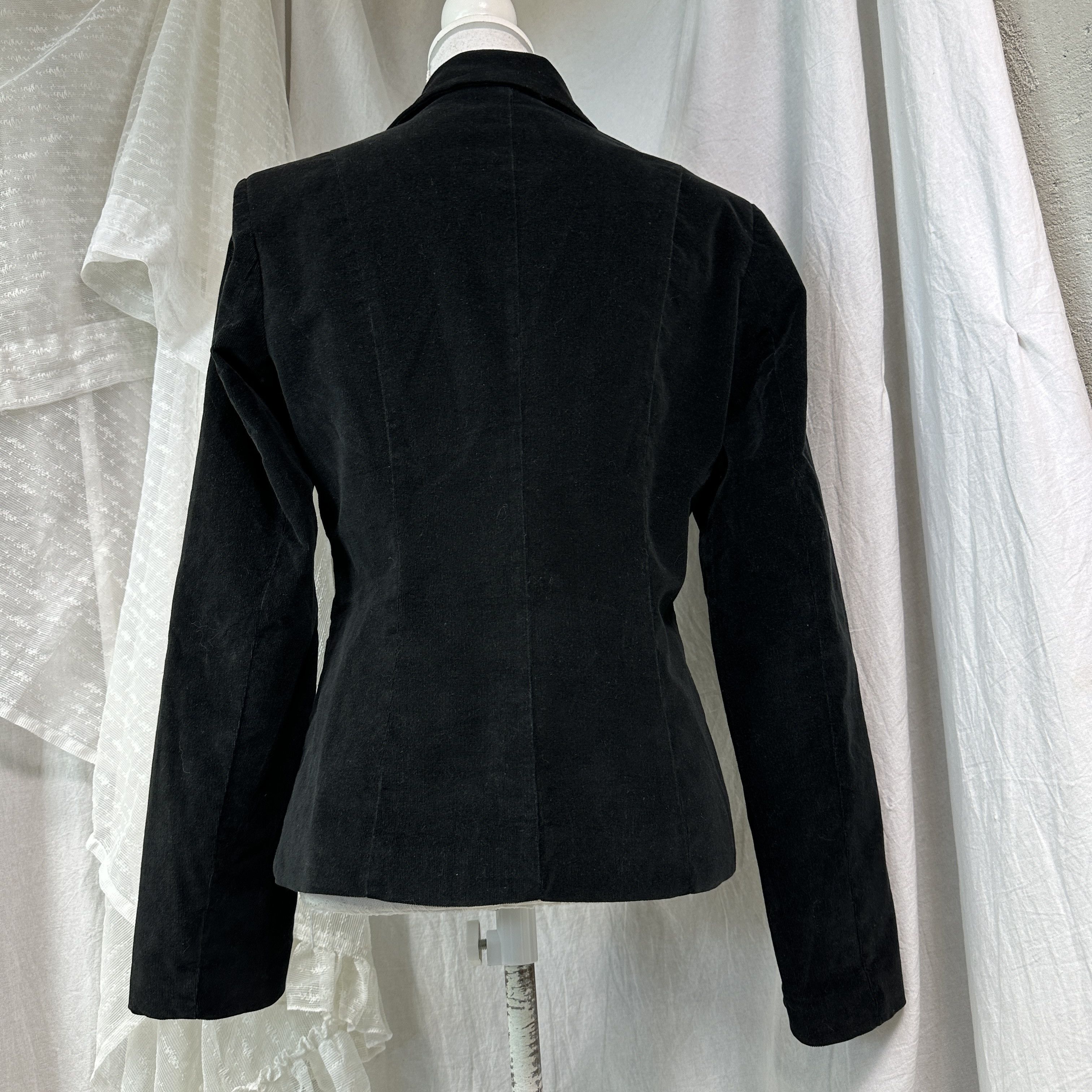 Vintage Vintage Avant Garde Grunge Opium Velvet Fitted Blazer Y2K Size M / US 6-8 / IT 42-44 - 4 Thumbnail