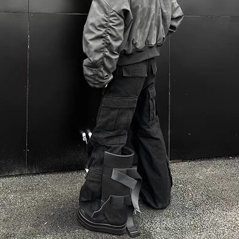 Japanese Brand × Vintage High street style washed pleated flared cargo pants Size US 32 / EU 48 - 3 Thumbnail