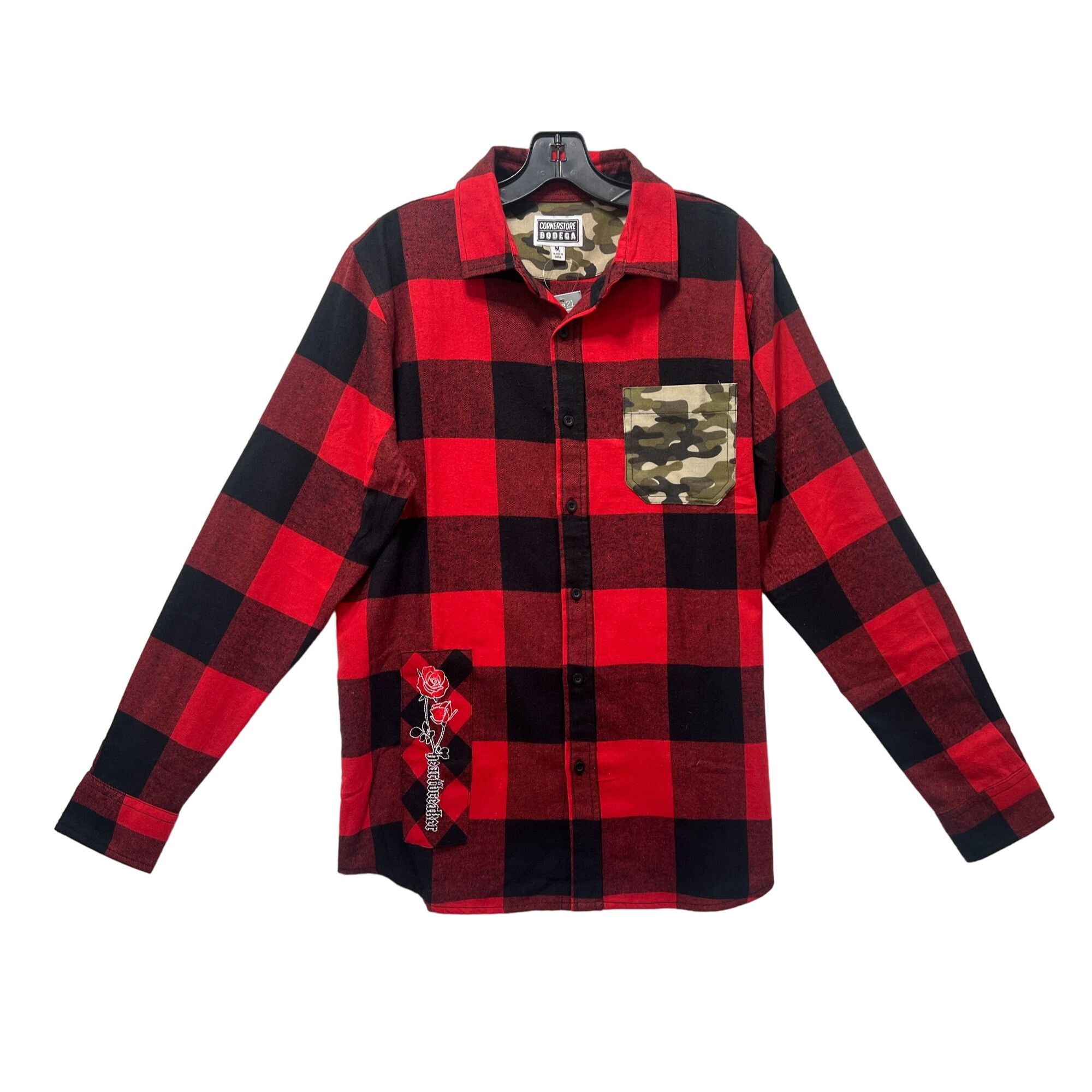 Other Cornerstore Bodega - Men's Long Sleeve Plaid Shirt - Black/R Size US M / EU 48-50 / 2 - 1 Thumbnail