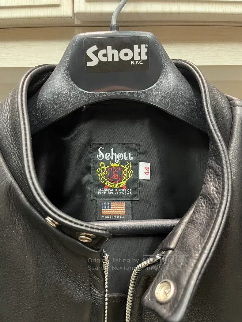 Schott Schott Cowhide motorcycle jacket leather jacket Size US XL / EU 56 / 4 - 5 Thumbnail