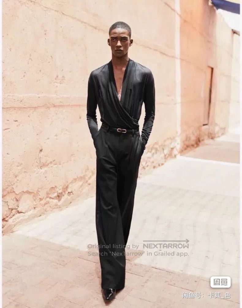 Saint Laurent Paris Saint Laurent Paris Crinkled Deep V Chiffon Underlayer Shi Size US XL / EU 56 / 4 - 2 Thumbnail