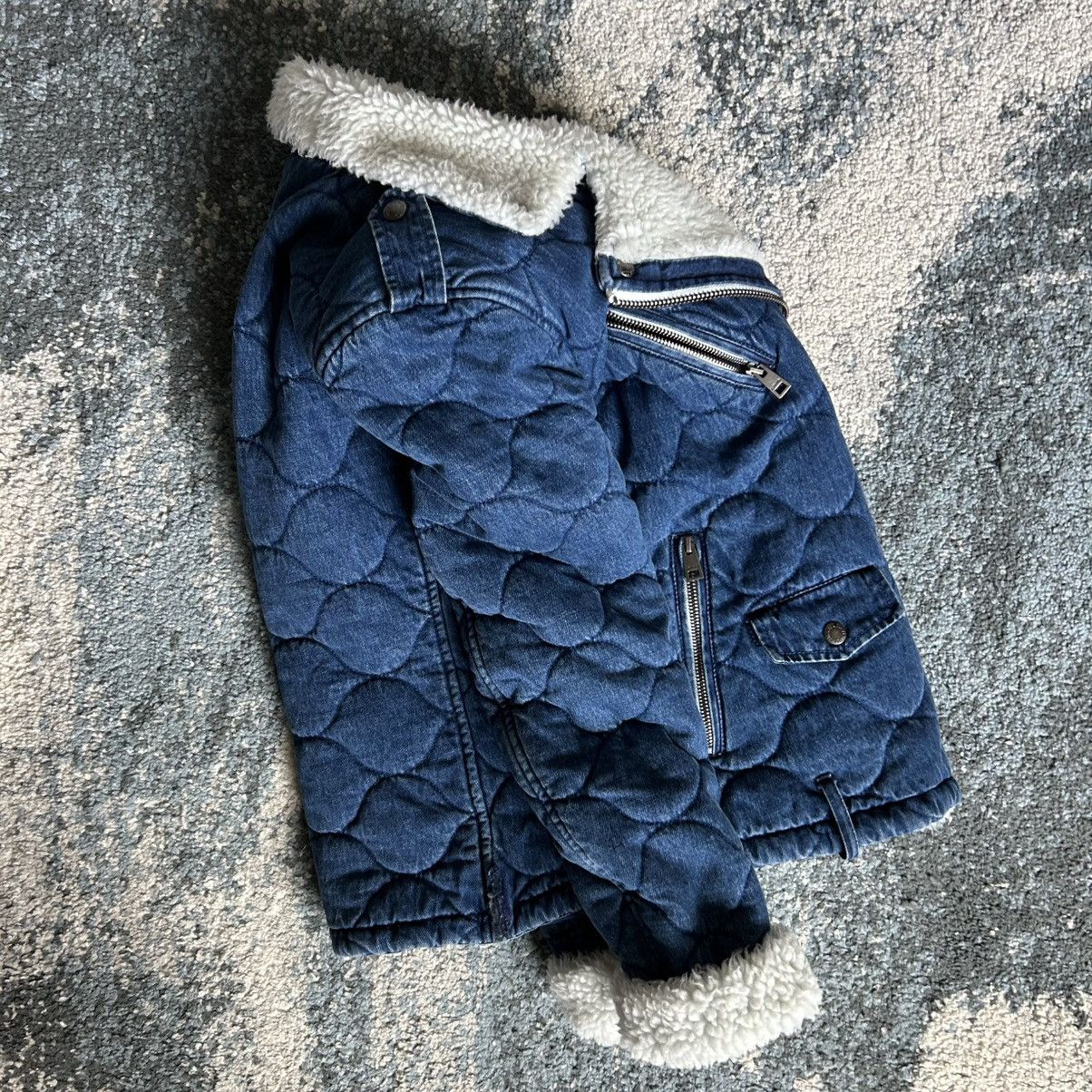 Levi's QUiLTED iNDiGO NATURAL WHiTE SHERPA LiNED TANKER JACKET ZiP Size XS / US 0-2 / IT 36-38 - 8 Thumbnail