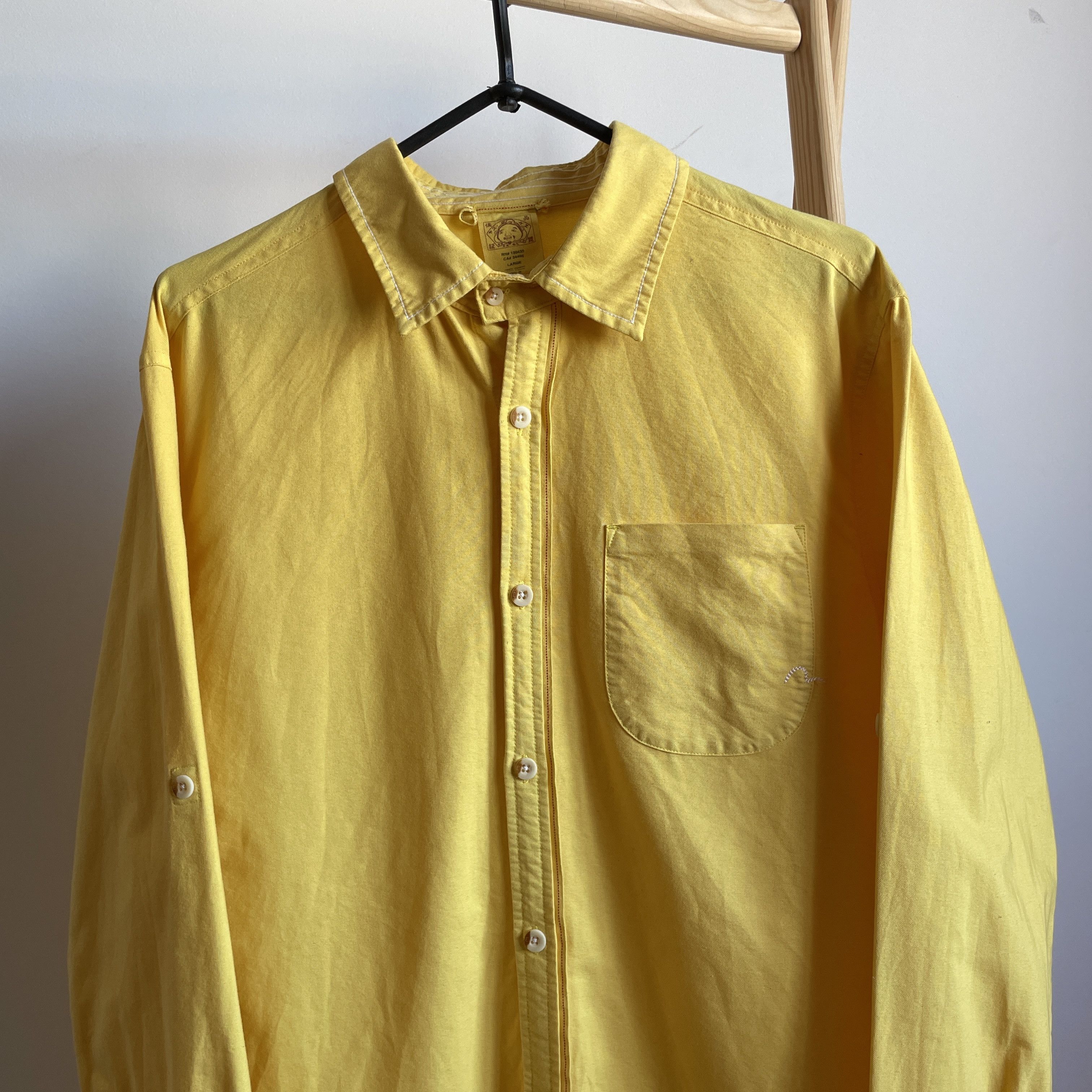 Evisu Evisu Japanese Yellow Selvedge Shirt Size L Size US L / EU 52-54 / 3 - 3 Thumbnail