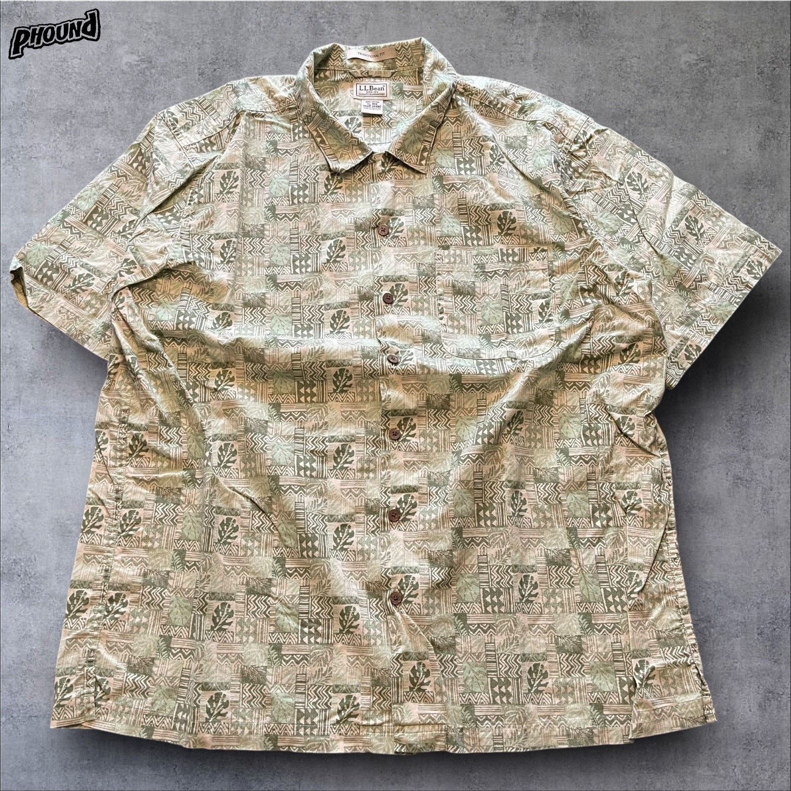 L.L. Bean LL Bean Button Down Shirt Fish Aztec #261082 Men’s XL S120 Size US XL / EU 56 / 4 - 1 Thumbnail