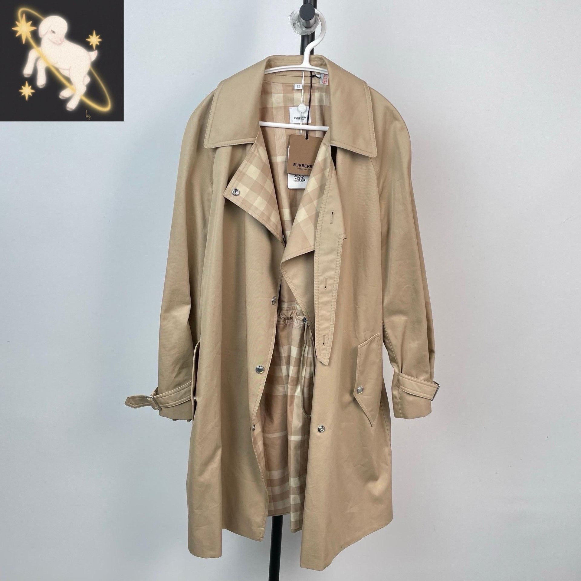 Burberry Burberry Plaid Long Beige Coat 36 Women Size S / US 4 / IT 40 - 1 Thumbnail