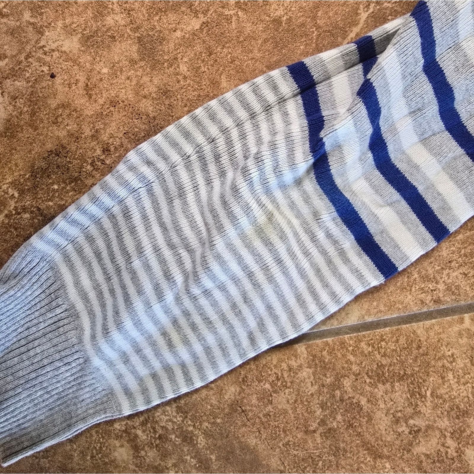 Tommy Hilfiger Grey Striped | TOMMY HILFIGER | Sweater Long Sleeve Size L / US 10 / IT 46 - 3 Thumbnail