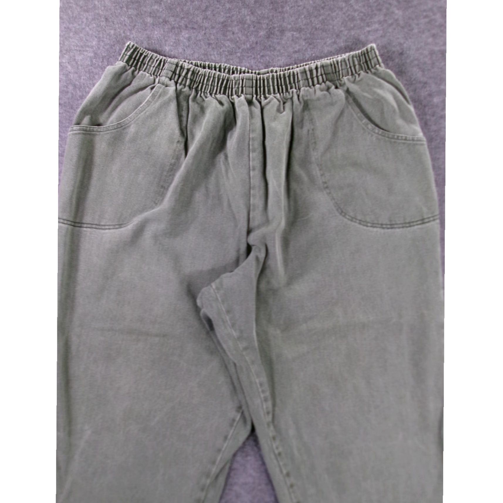 Vintage VINTAGE Classic Elements Jeans Womens 26WP Petite Green 1980s Tapered Retro Boho Size 26" / US 2 / IT 38 - 2 Thumbnail