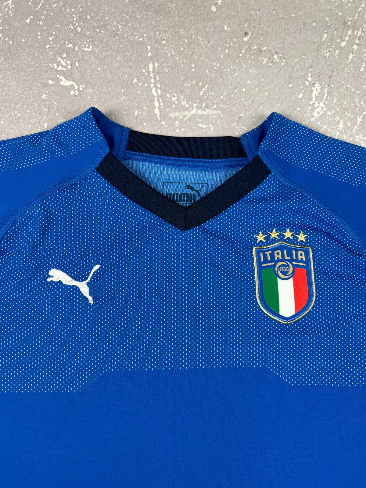 Puma 2018/2019 Puma Italia Team Soccer Home Jersey L Boys 11-12Y Size US XXS / EU 40 - 3 Thumbnail