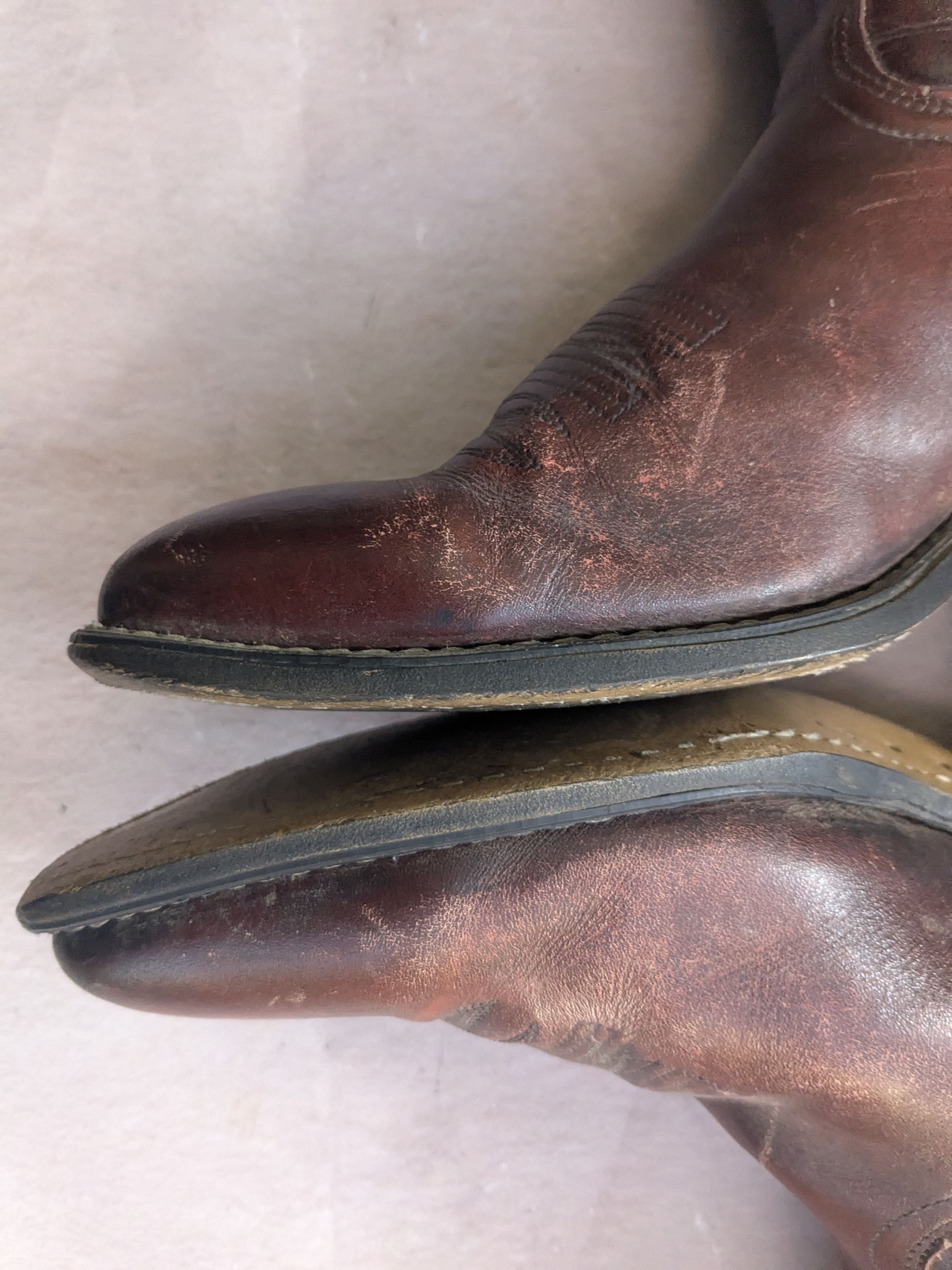 Vintage Acme Cowboy Boots Brown Leather 9 D USA Size US 9 / EU 42 - 9 Thumbnail