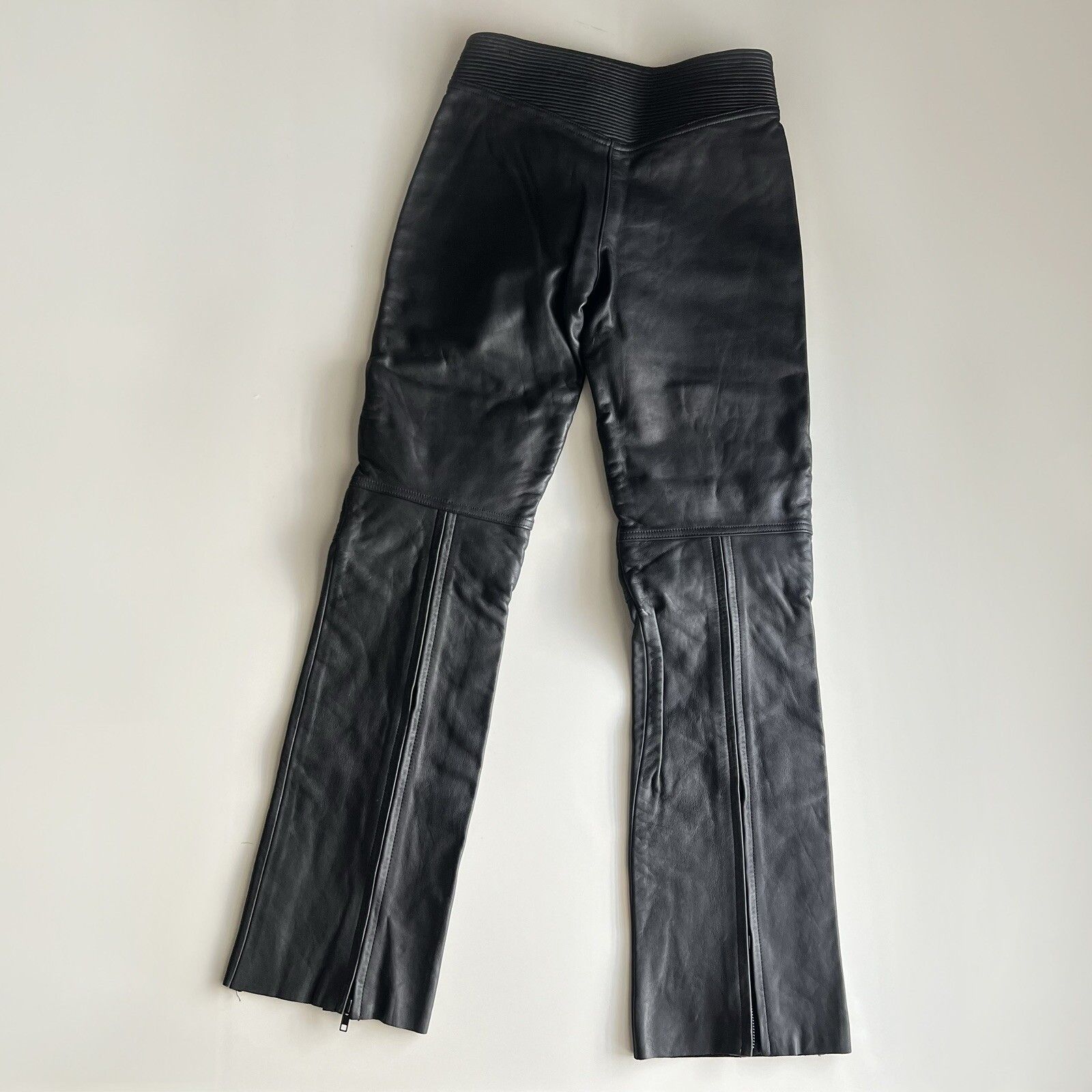 DKNY Vintage Archive DKNY Runway Sample Moto Leather Pants 1999 Size 24" / US 00 / IT 34 - 5 Thumbnail