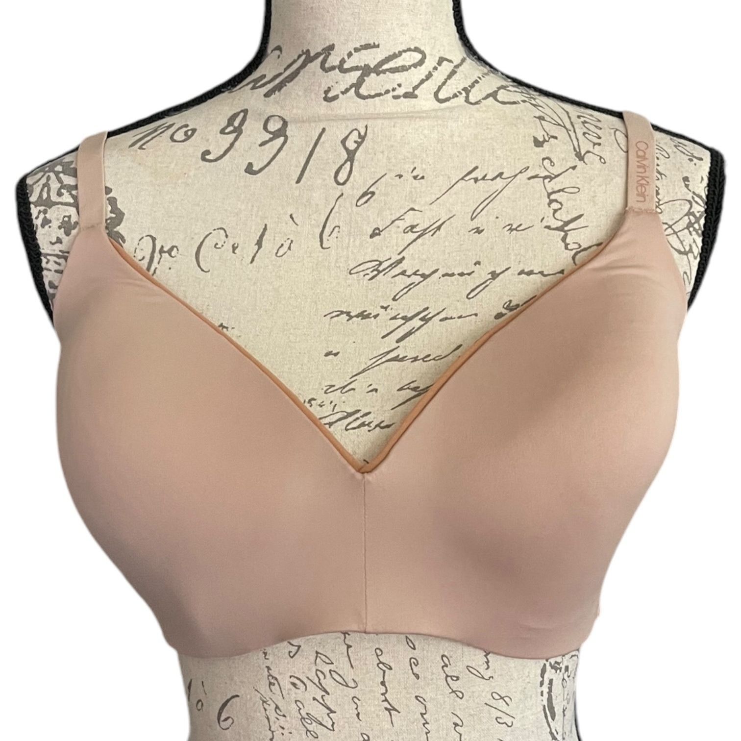 Calvin Klein Tan Wireless Soft Form Wireless Bra Size Large in Beige, Women's