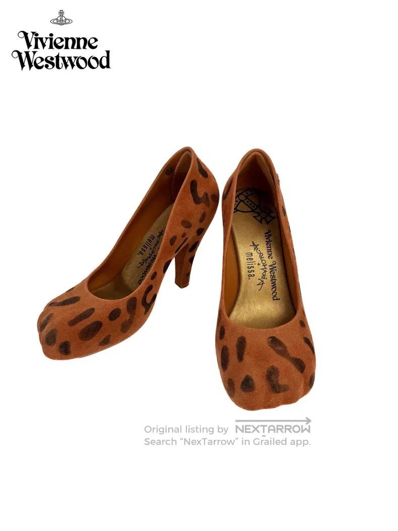 Vivienne Westwood Vivienne Westwood Orange Cat Paw Velvet High Heel Shoes Size US 4.5 / IT 34.5 - 1 Thumbnail