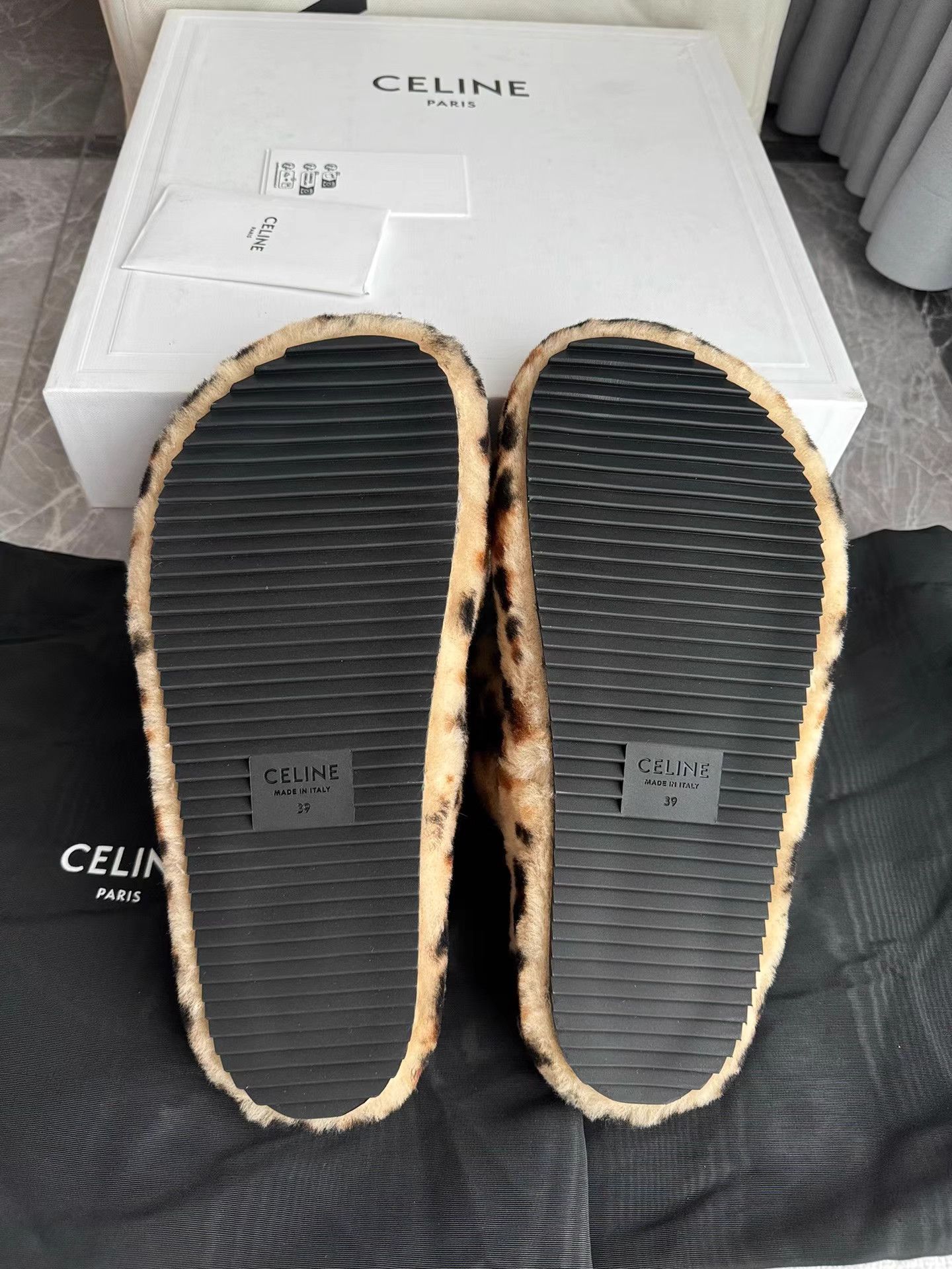 Celine Celine Leopard Print Wool Slides K6 Size US 9 / IT 39 - 6 Thumbnail