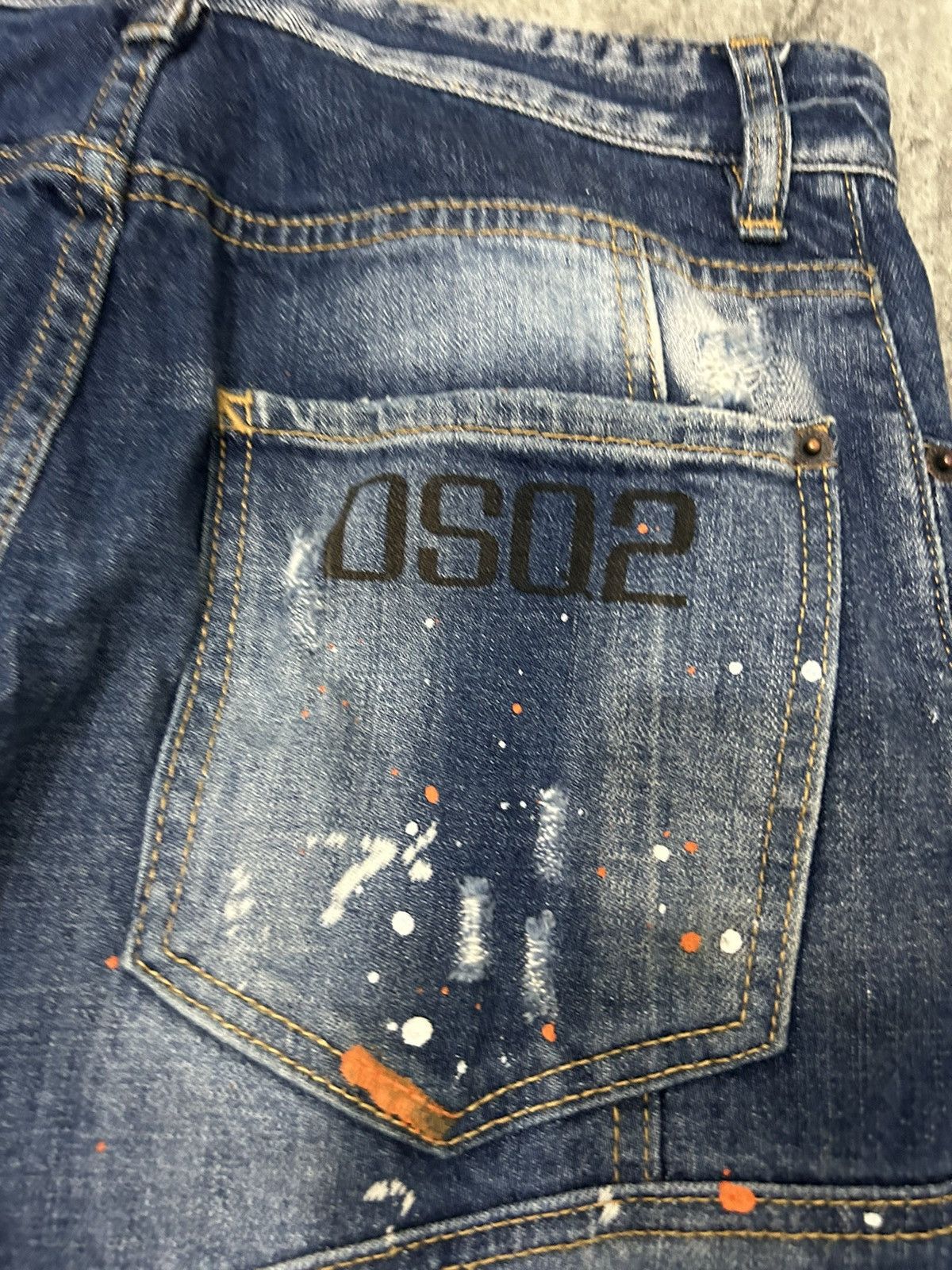 Designer × Dsquared2 Ds Quared 2 Paint Acid Wash Distressed Jeans Size US 29 - 12 Thumbnail