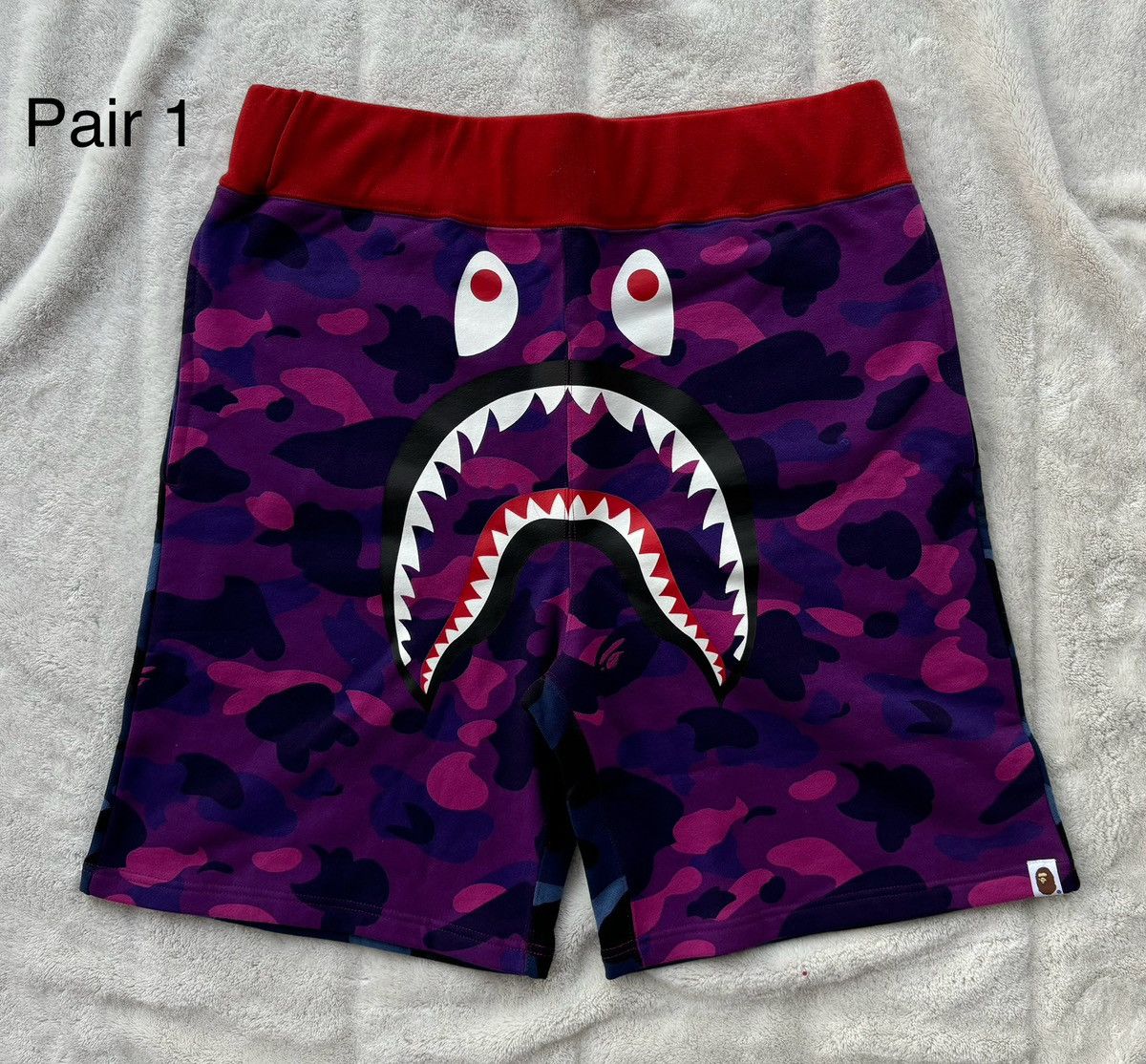 Bape Bape Crazy Shark Camo Sweat Shorts Size US 38 / EU 54 - 1 Thumbnail
