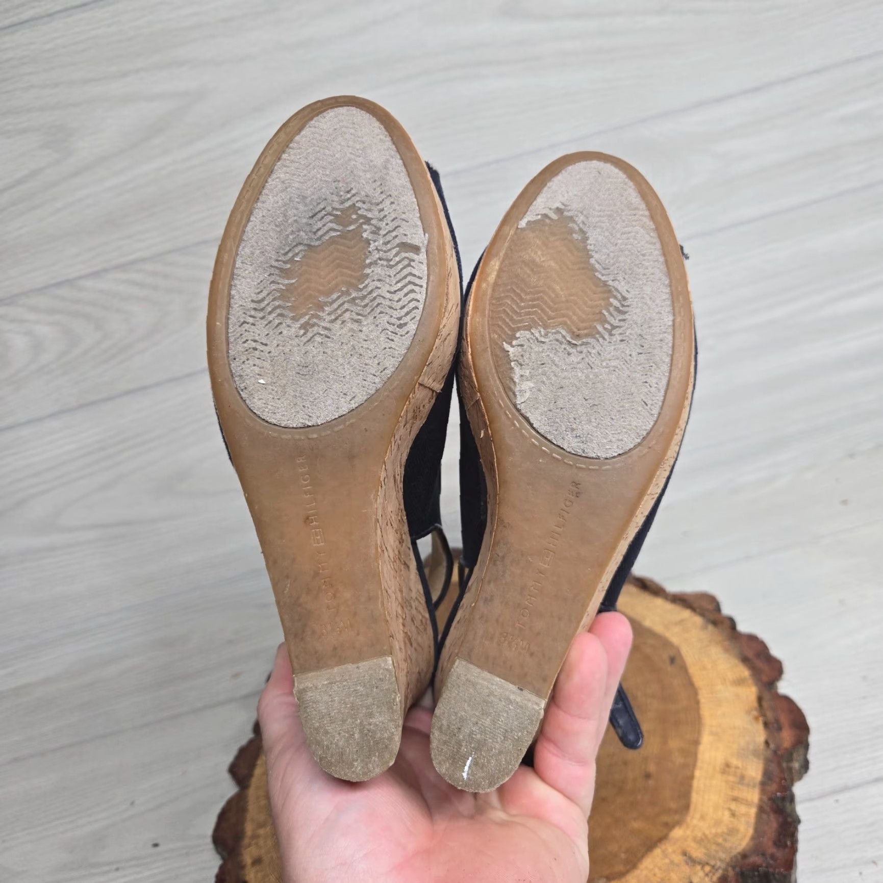 Tommy Hilfiger Tommy Hilfiger Madasen Platform Wedge Cork Heel Brown Women's Size 8.5 Sandal Slip-On Casual Women Shoes Size US 8.5 / IT 38.5 - 7 Thumbnail