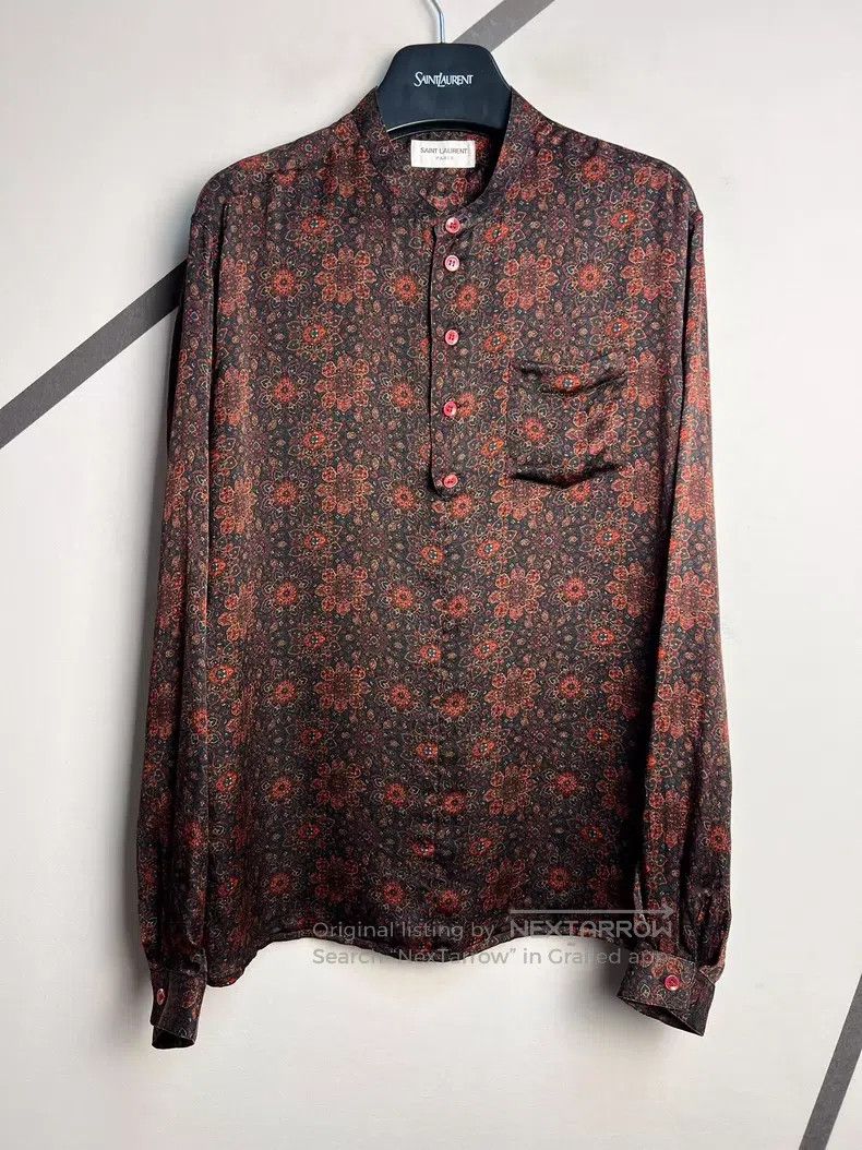 Saint Laurent Paris Saint Laurent Paris size 39 Black and Red Retro Flower Full Size US M / EU 48-50 / 2 - 1 Thumbnail