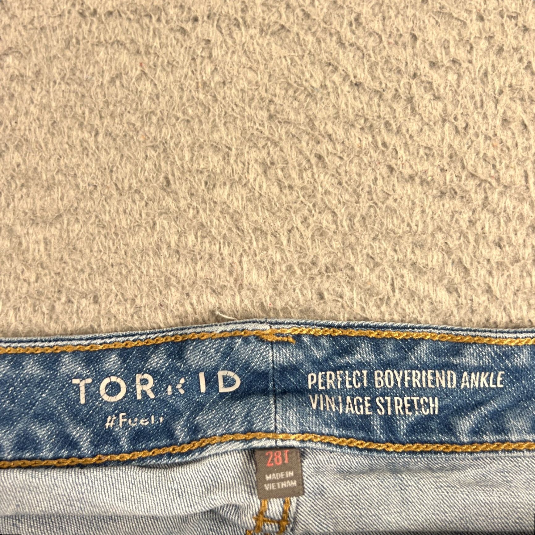 Torrid Torrid Jeans Womens 28T Blue Perfect Boyfriend Ankle Stretch Mid-Rise Size 28" / US 6 / IT 42 - 6 Thumbnail
