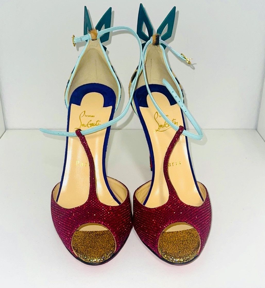 Christian Louboutin Christian Louboutin Peep-Toe Heels with Butterfly Bows Size US 7 / IT 37 - 13 Thumbnail