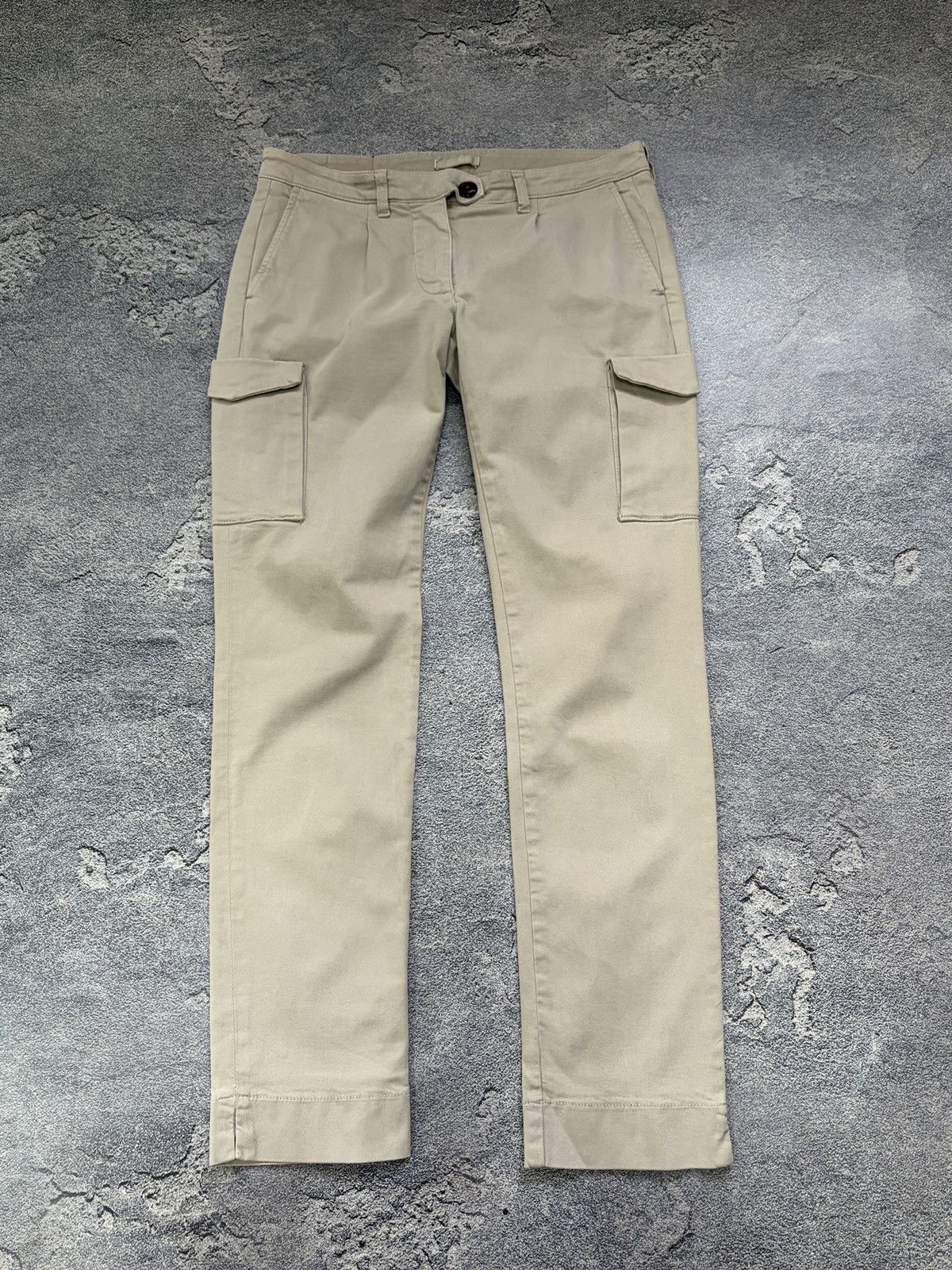 Eleventy Vtg Eleventy Milano Italy Cargo Pants Beige Khaki Trousers Size 27" / US 4 / IT 40 - 1 Thumbnail
