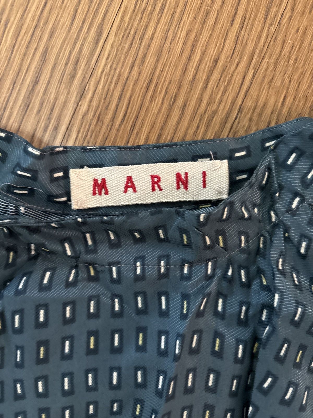 Marni Green geometric Marni midi dress Size S / US 4 / IT 40 - 3 Thumbnail