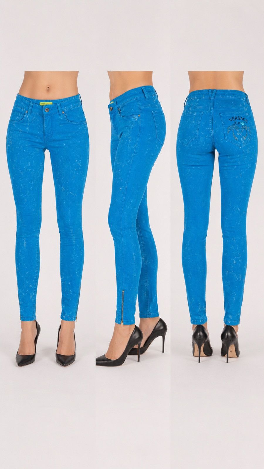 Versace Jeans Couture Versace Jeans Vibrant Blue Skinny Jeans Size 26" / US 2 / IT 38 - 3 Thumbnail