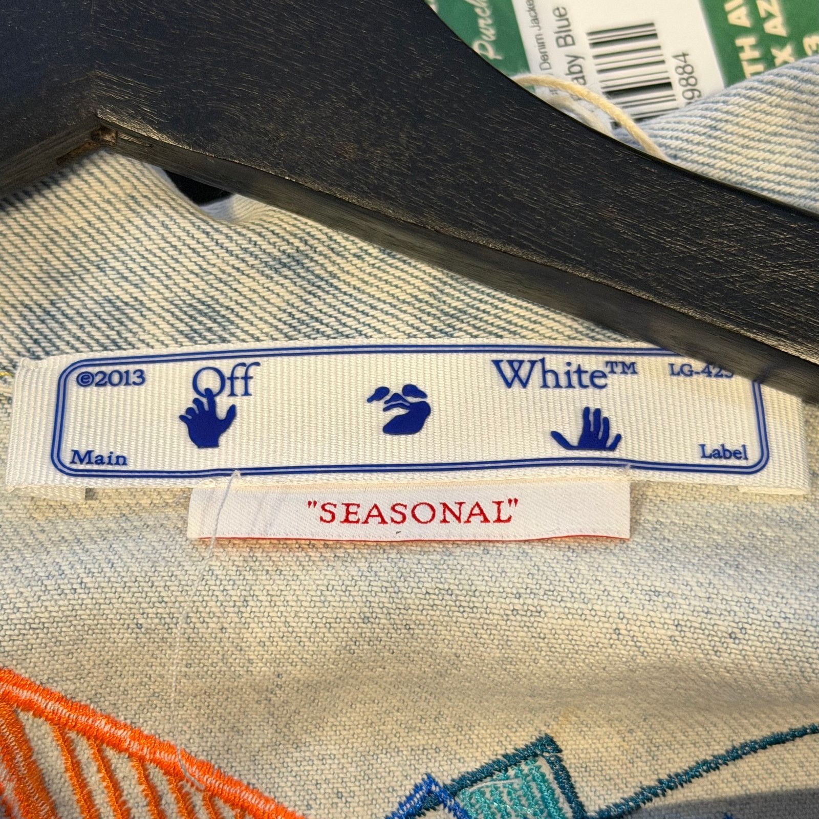 Off-White Off-White Graffiti Embroidered Denim Jacket Size L / US 10 / IT 46 - 3 Thumbnail