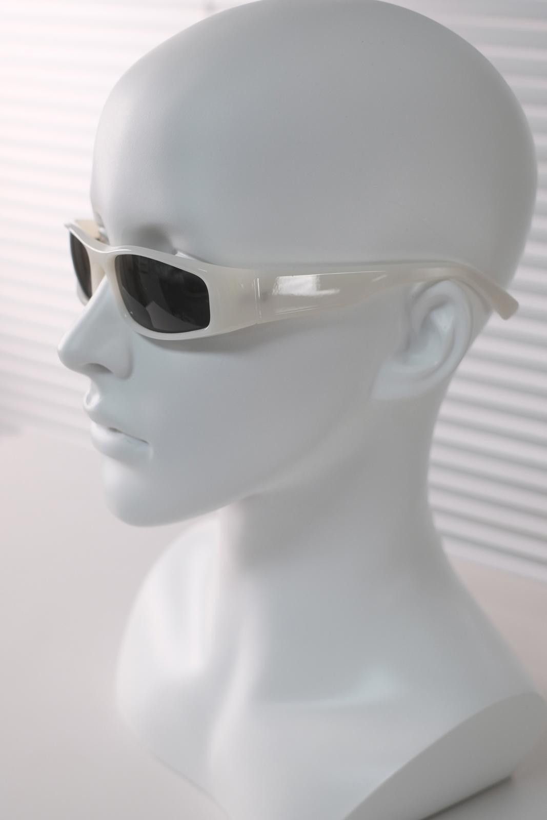 Other Avant Garde Y2K White Jade Rectangle Sunglasses Unisex OS Size ONE SIZE - 5 Thumbnail