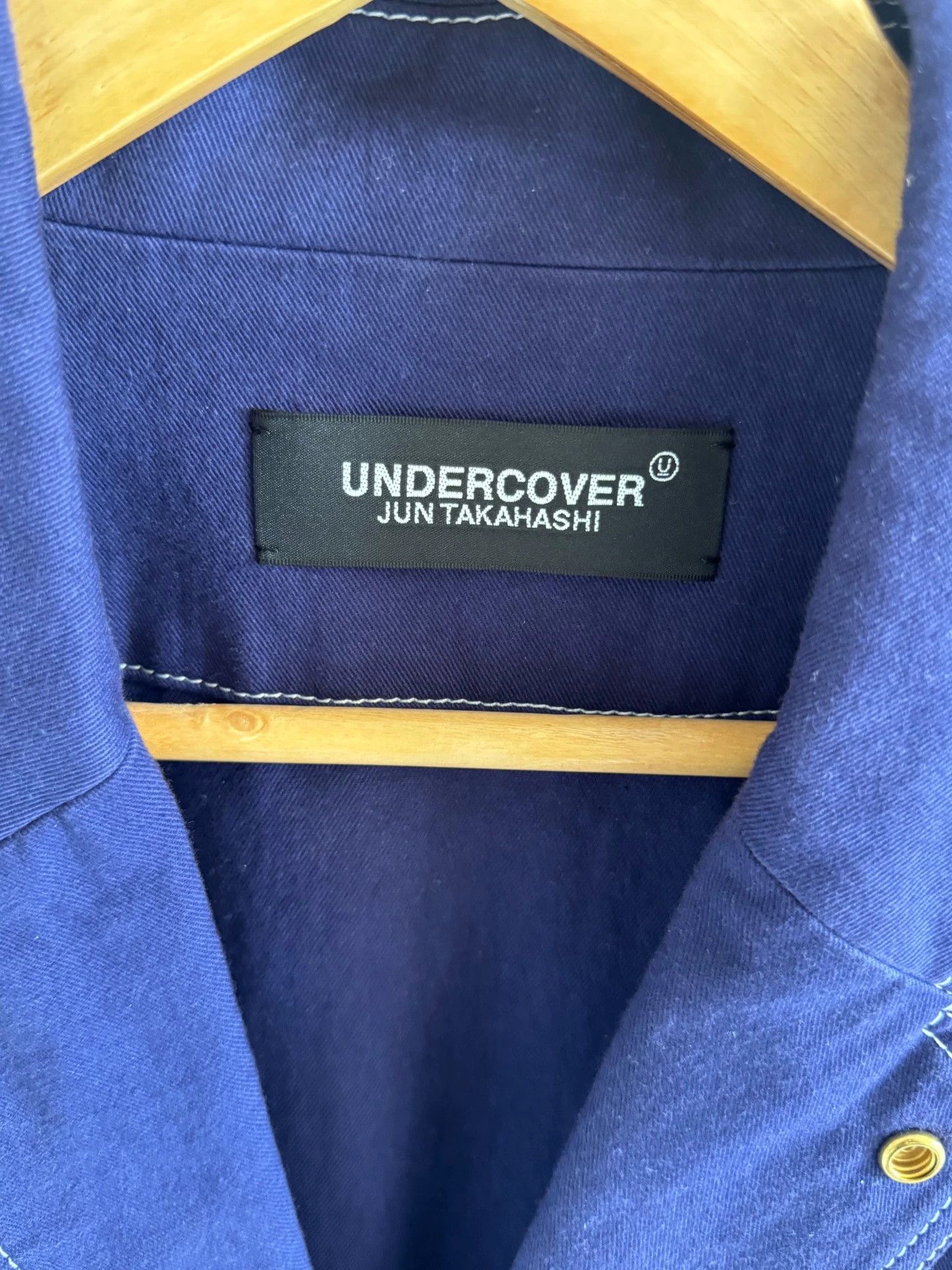 Undercover Undercover 21ss knitted damaged denim patchwork trench coat, Size US XXL / EU 58 / 5 - 3 Thumbnail