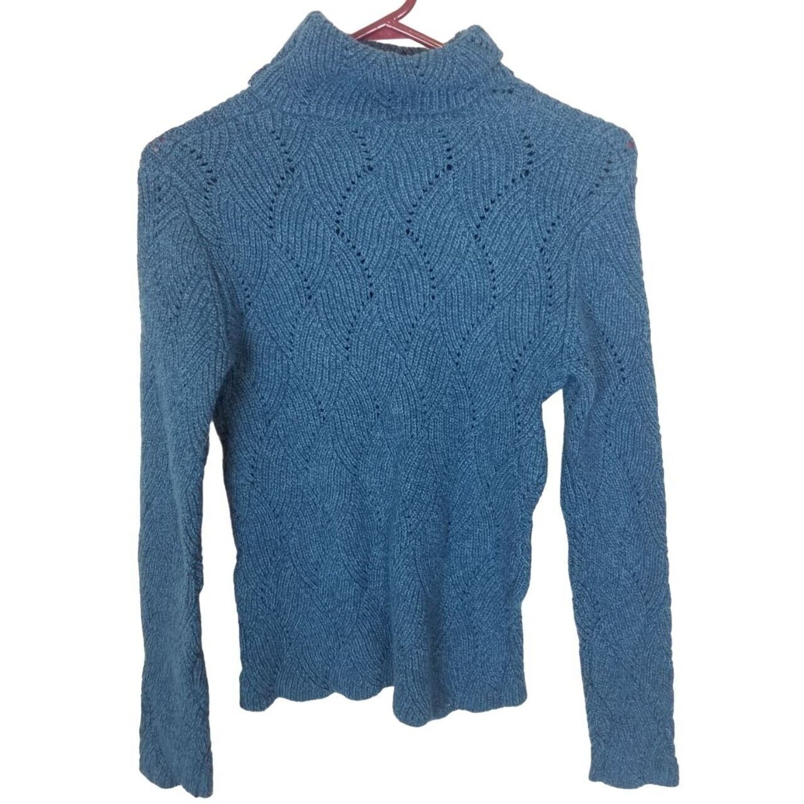 Sundry Sundance Womens Pointelle Knit Silk Cotton Turtleneck PXS Size XS / US 0-2 / IT 36-38 - 8 Thumbnail