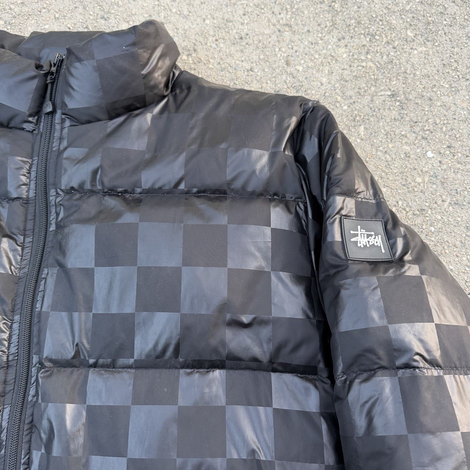 Stussy Stussy Black Checkered Goose Down Puffer Jacket XL Size US XL / EU 56 / 4 - 2 Thumbnail