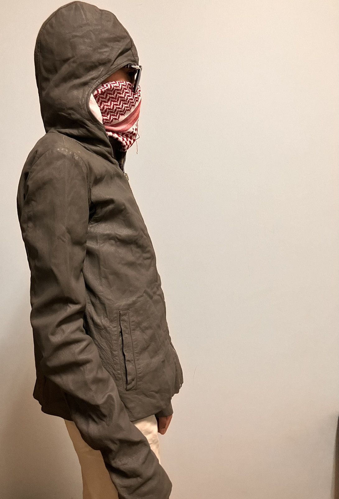 Rick Owens Dust leather Olmar+Mirta hoodie jacket Size US XS / EU 42 / 0 - 11 Thumbnail