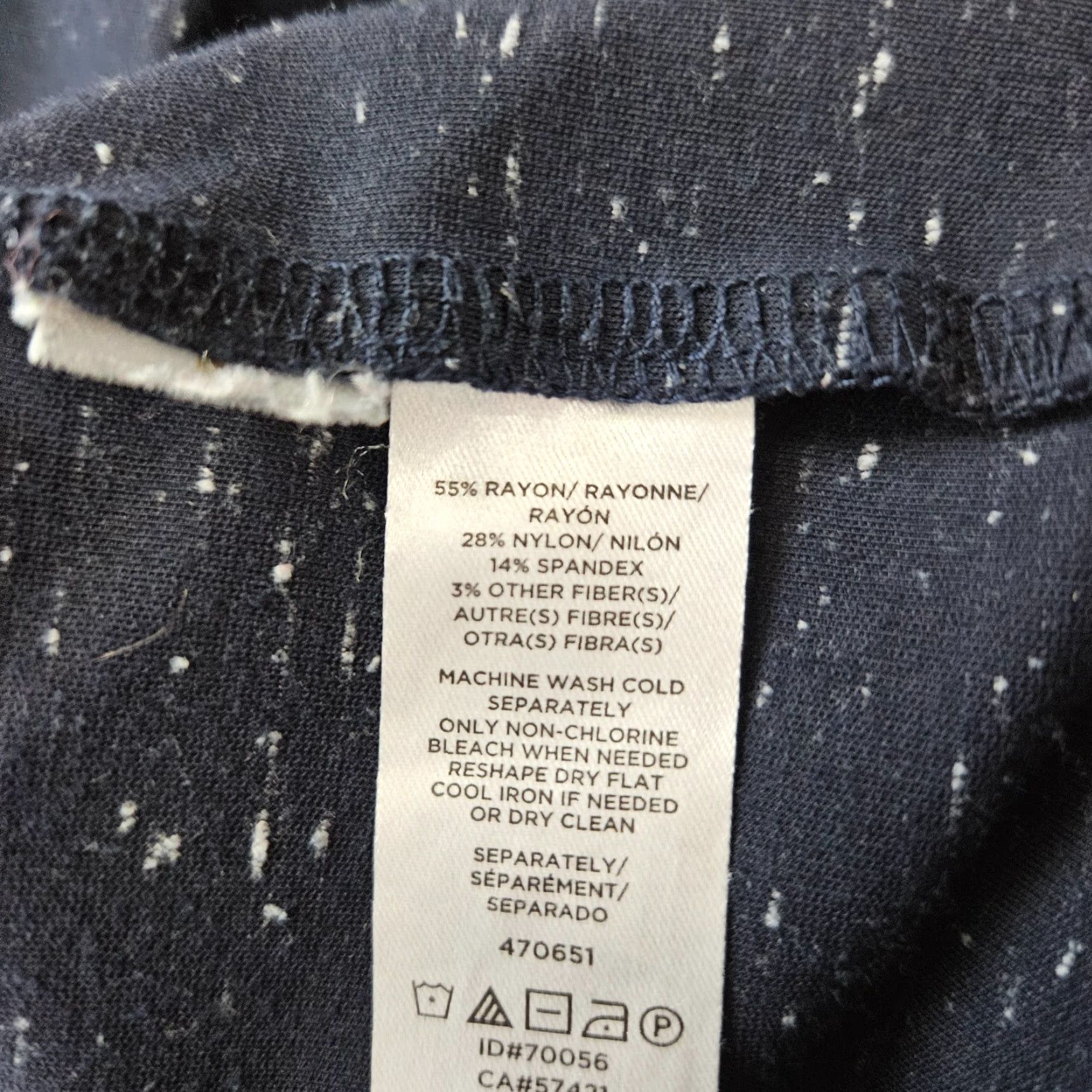 Loft Ann Taylor LOFT Womens Skinny Pants Sz 4 Blue White Mid Rise Rayon Blend Dress Pants Size 27" / US 4 / IT 40 - 6 Thumbnail