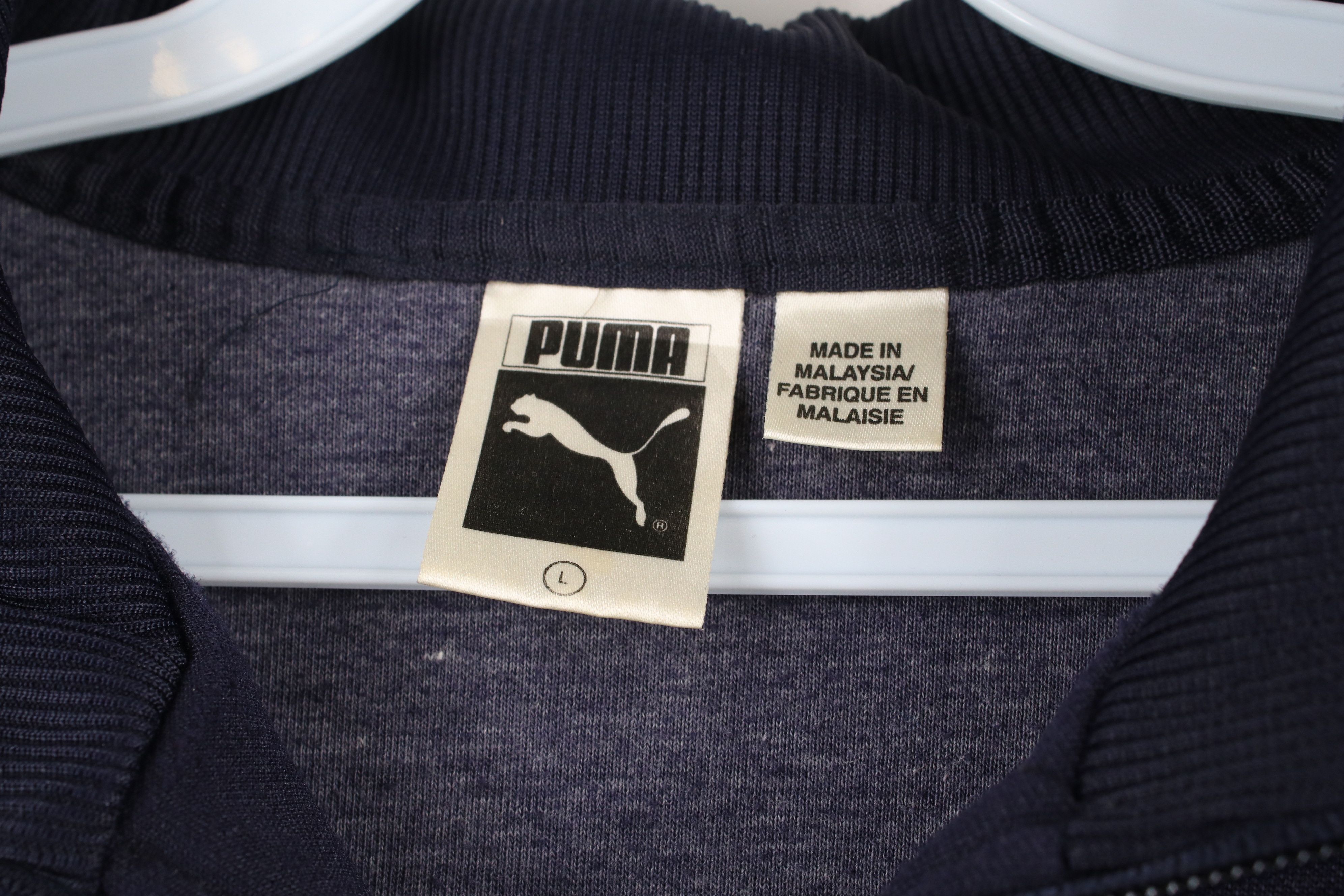 Puma × Vintage Vintage 80s 90s Puma Half Zip Pullover Anorak Jacket Blue Size US L / EU 52-54 / 3 - 9 Thumbnail
