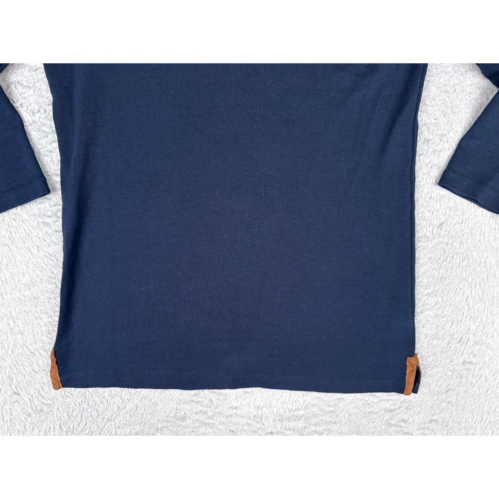 Ralph Lauren Lauren Ralph Lauren Shirt Women Large Blue V-Neck 3/4 Sleeve Cotton Size L / US 10 / IT 46 - 5 Thumbnail