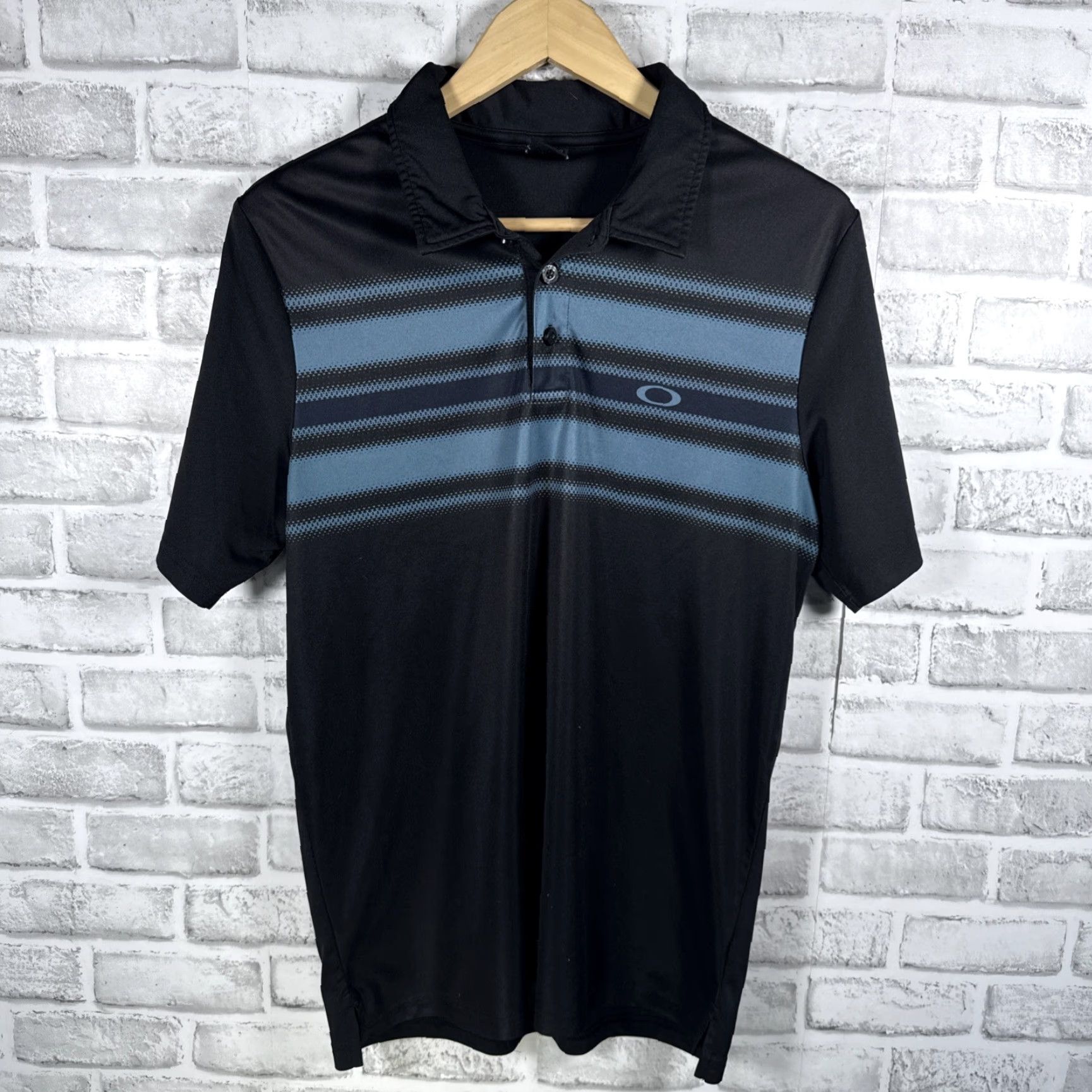 Oakley Oakley Polo Men Size S Striped Blue Polo Shirt Mens Blue Striped Oakley Polo S Size US S / EU 44-46 / 1 - 2 Thumbnail