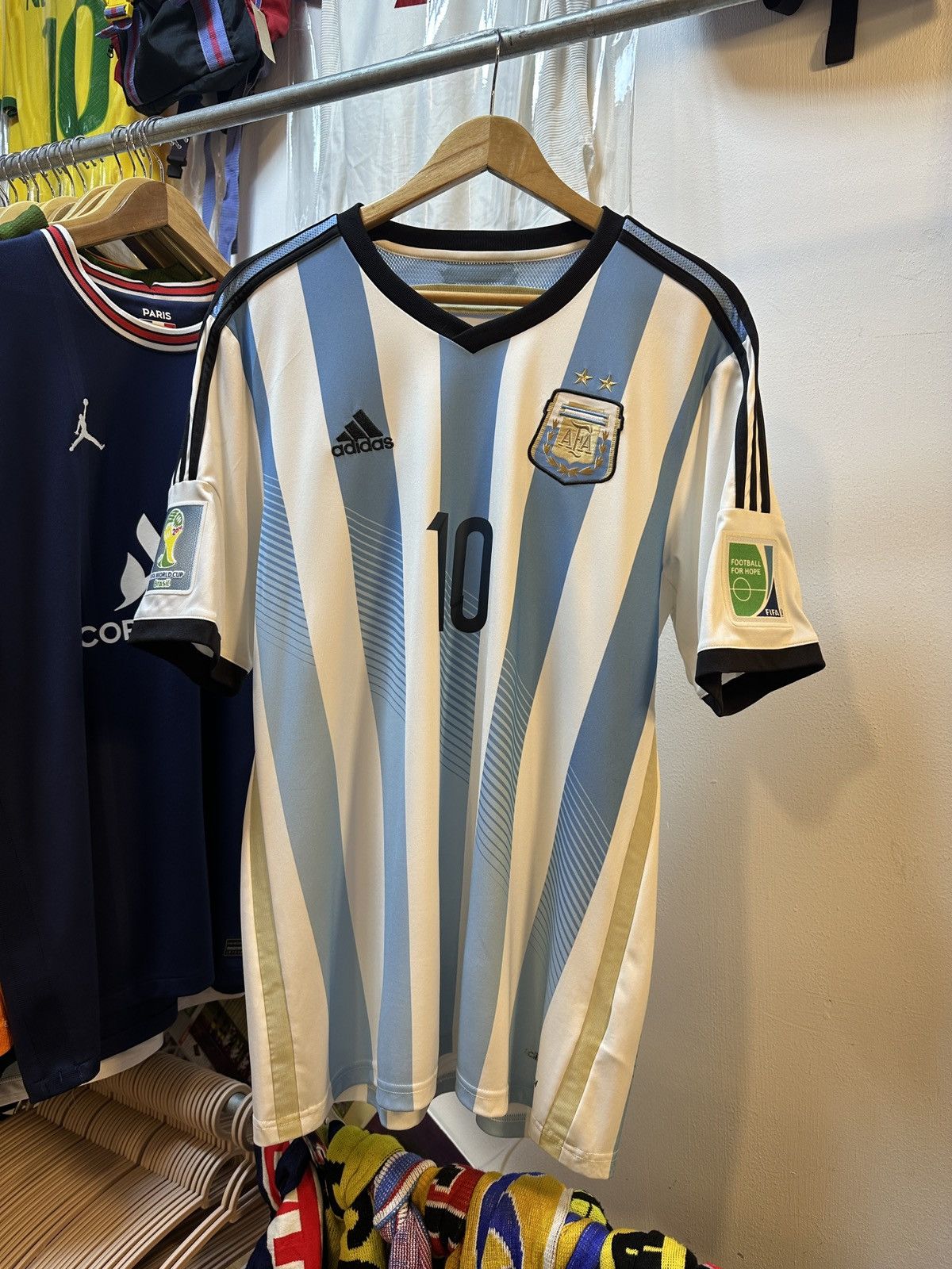 Adidas 2014 Argentina Home Kit MESSI 10 Size US L / EU 52-54 / 3 - 2 Thumbnail