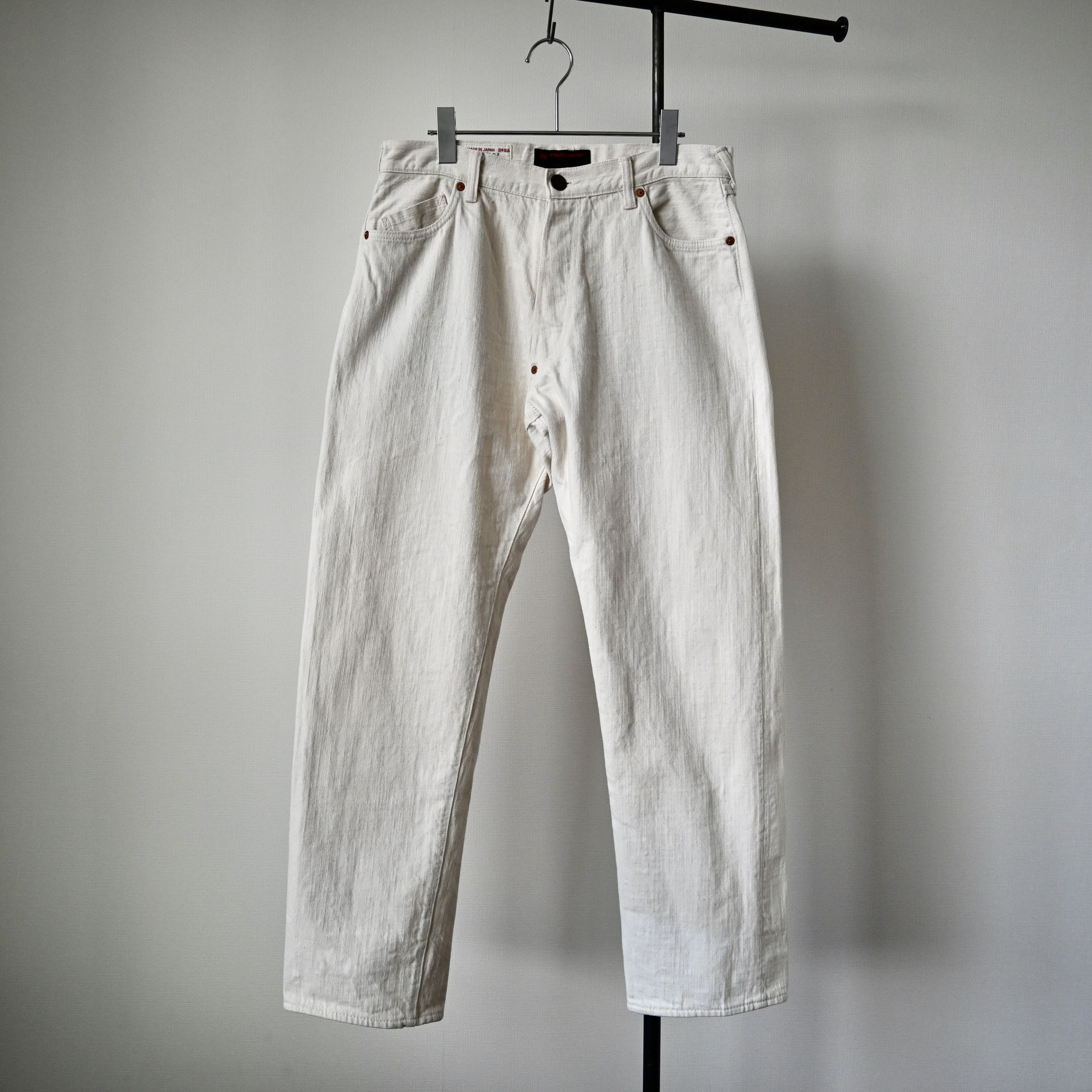 Evisu Hidehiko Yamane by Evisu white slub denim jeans Size US 33 - 1 Thumbnail