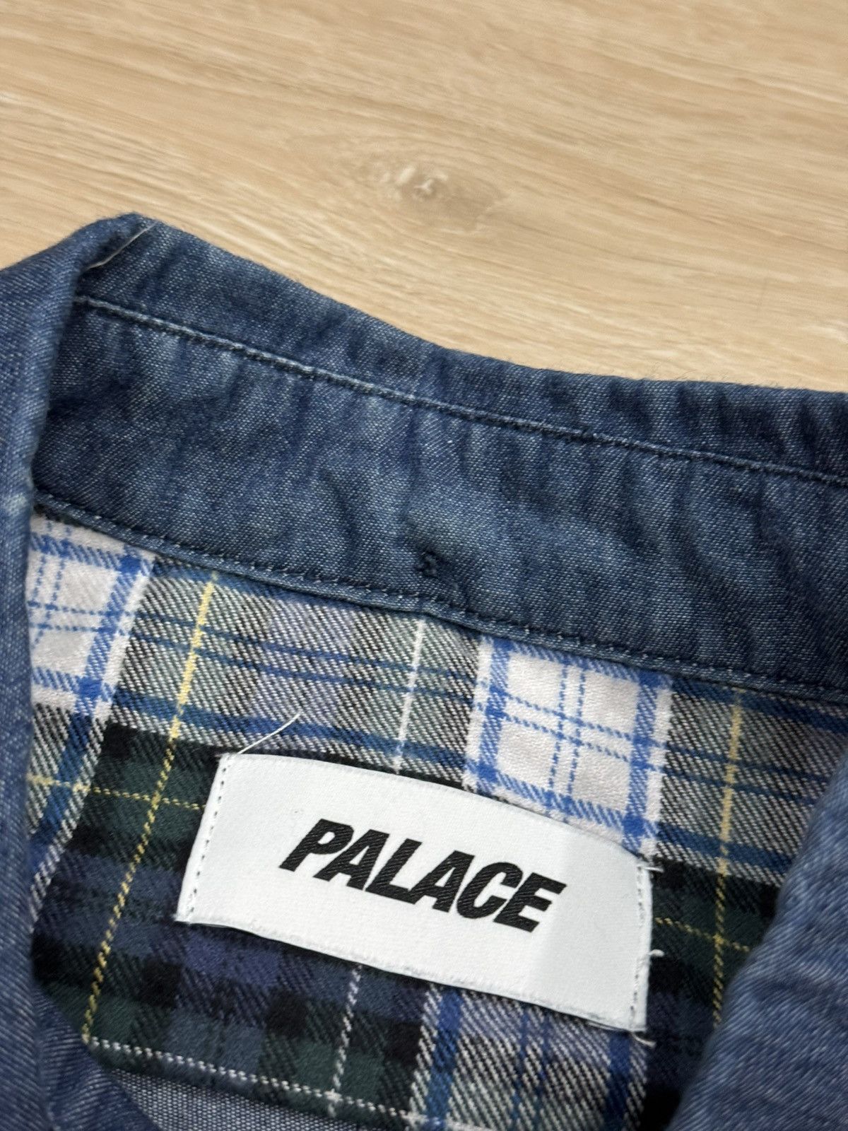 Palace Palace Check Panel Chambray Shirt Size US L / EU 52-54 / 3 - 8 Thumbnail