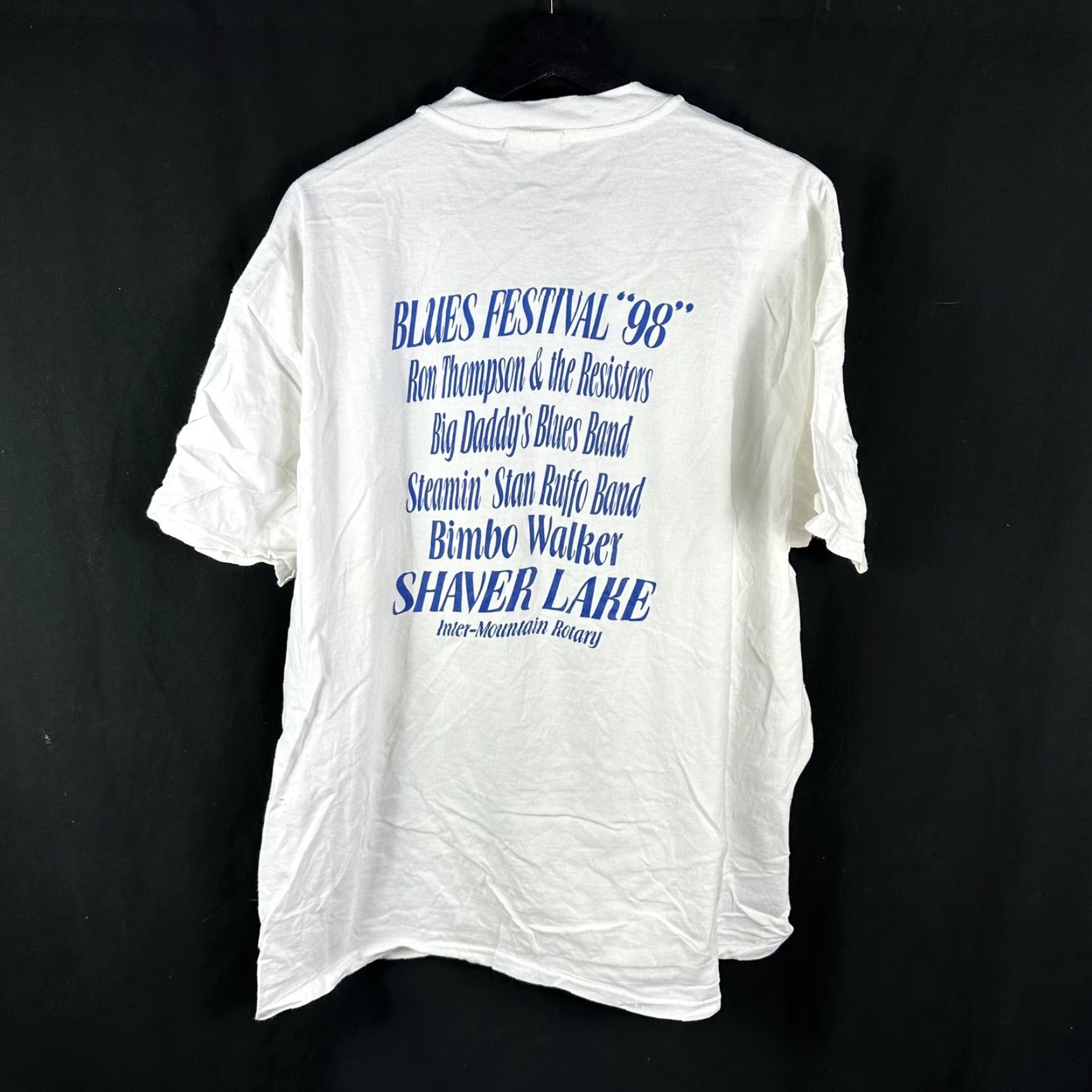 Vintage VINTAGE Musick Mountain Blues Festival Concert T-shirt Shaver Lake 1998 XL Blue Shirts Mens Size US XL / EU 56 / 4 - 3 Thumbnail