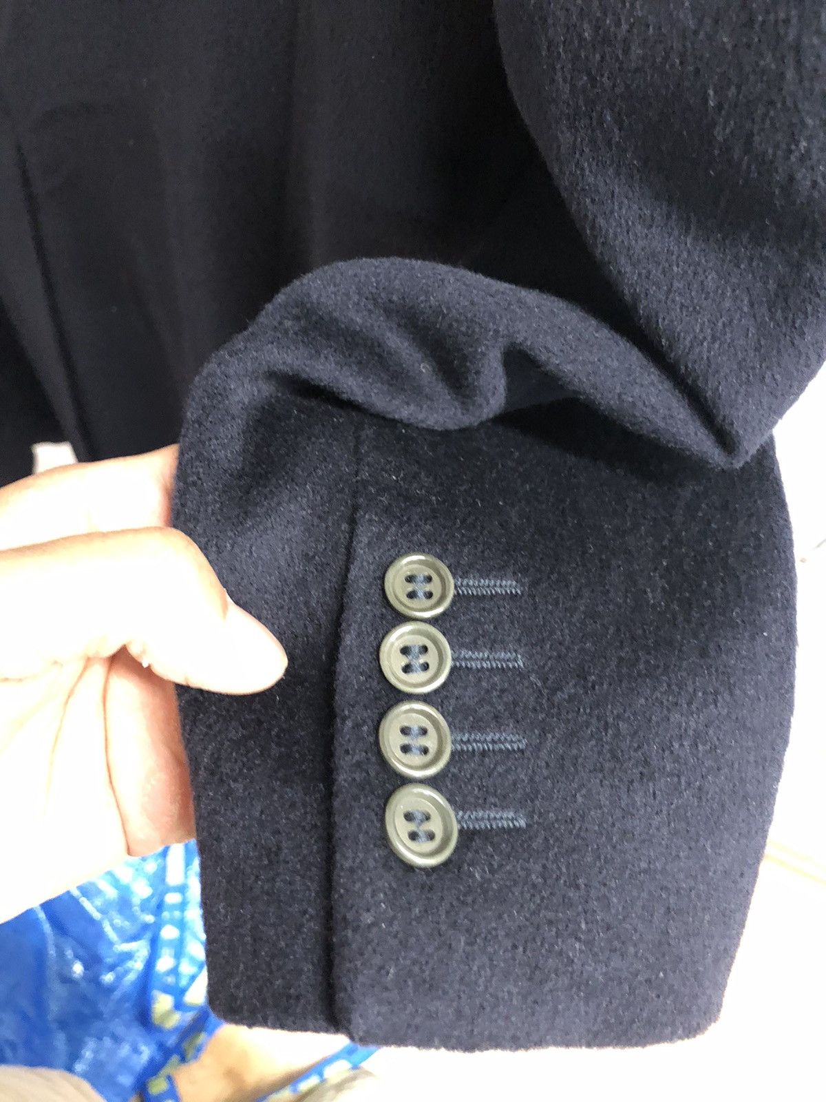 Canali Canali dark navy wool overcoat jacket 48 medium long Size US M / EU 48-50 / 2 - 2 Thumbnail