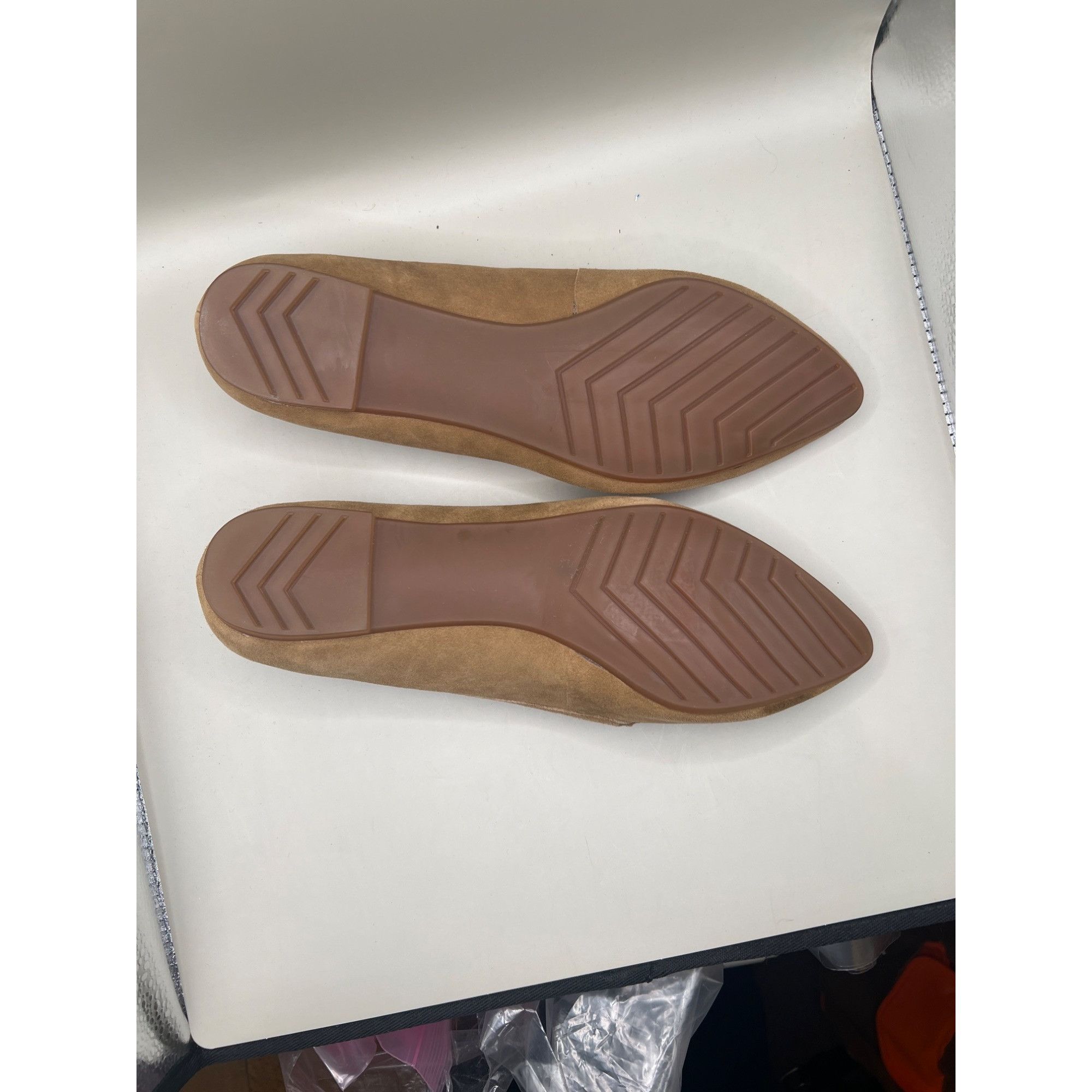 Other Me Too Womens Tan Leather Pointed-Toe Flats Size 9M Size US 9 / IT 39 - 4 Thumbnail