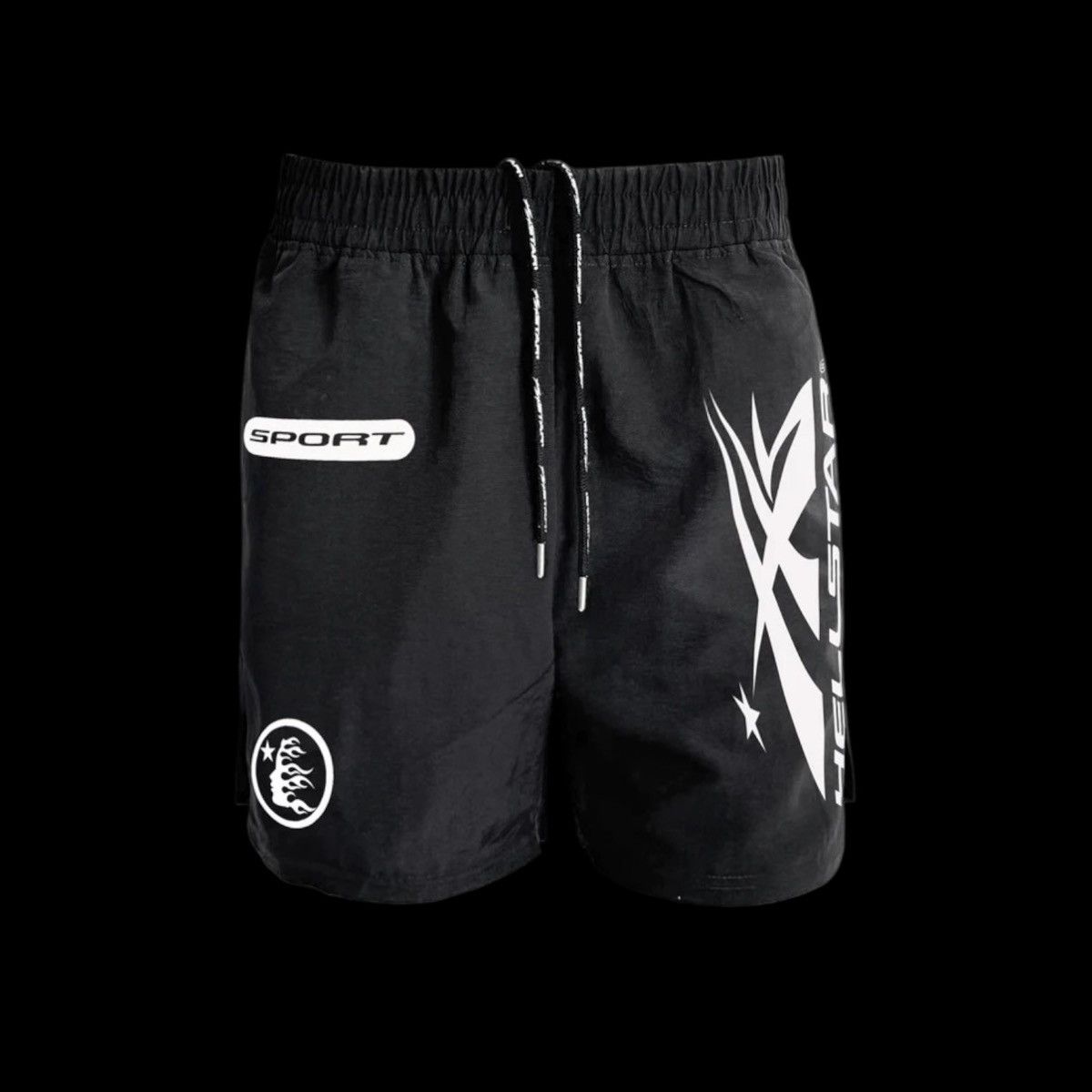 Hellstar Tri-Logo Athletic Shorts (S)