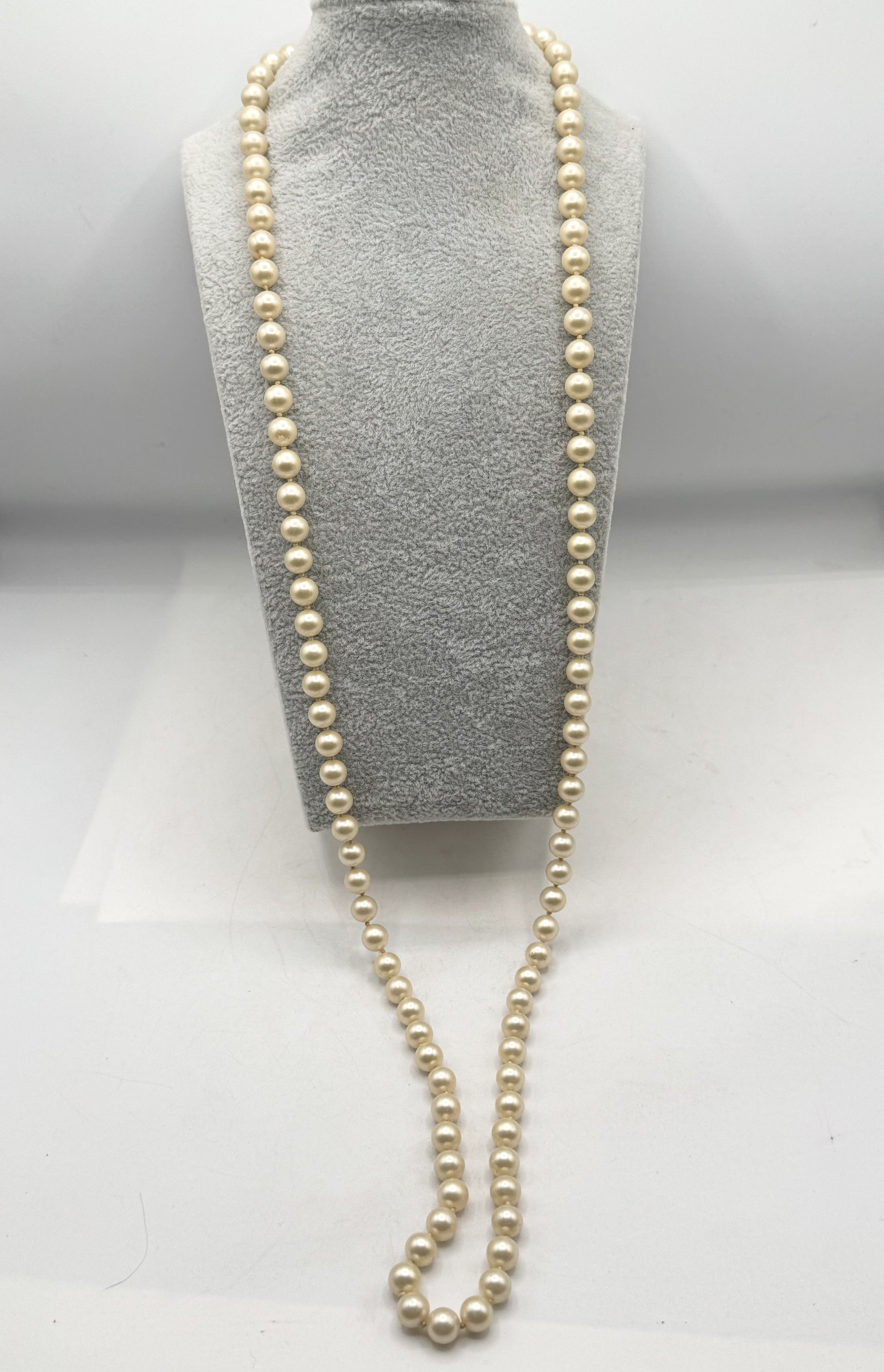 Vintage Vintage long faux pearl beaded necklace Size ONE SIZE - 1 Thumbnail