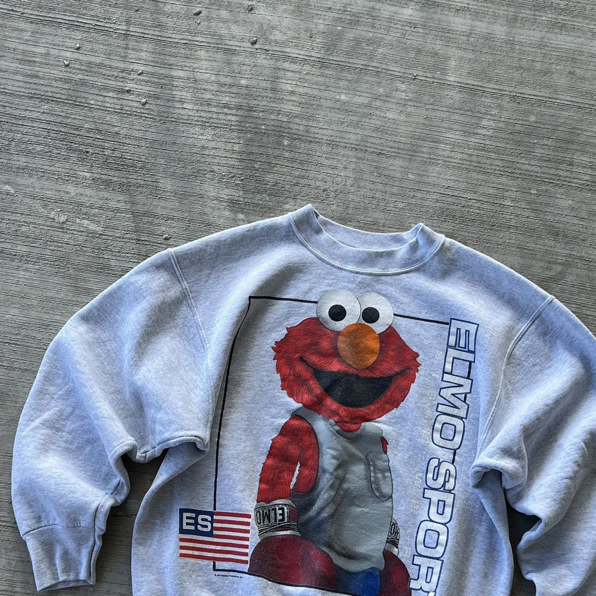 Fruit Of The loom Vintage Rare Logo Elmo Sport Sweatshirt